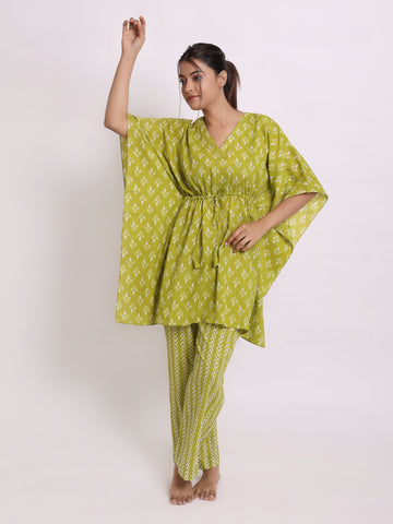 Moss Green Kaftan Set