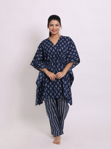 French Navy Kaftan Set