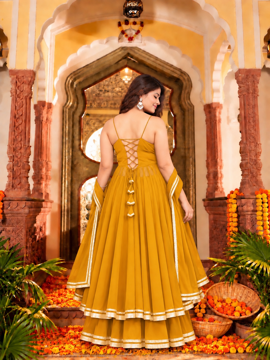 Sunehri Noor Anarkali Set