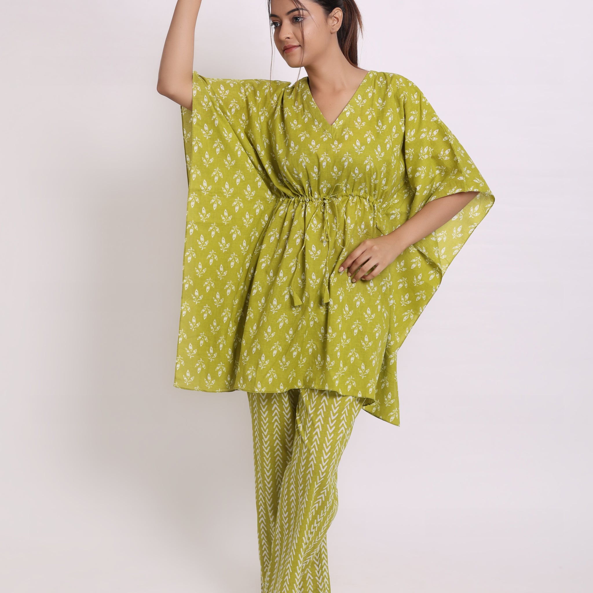 Moss Green Kaftan Set