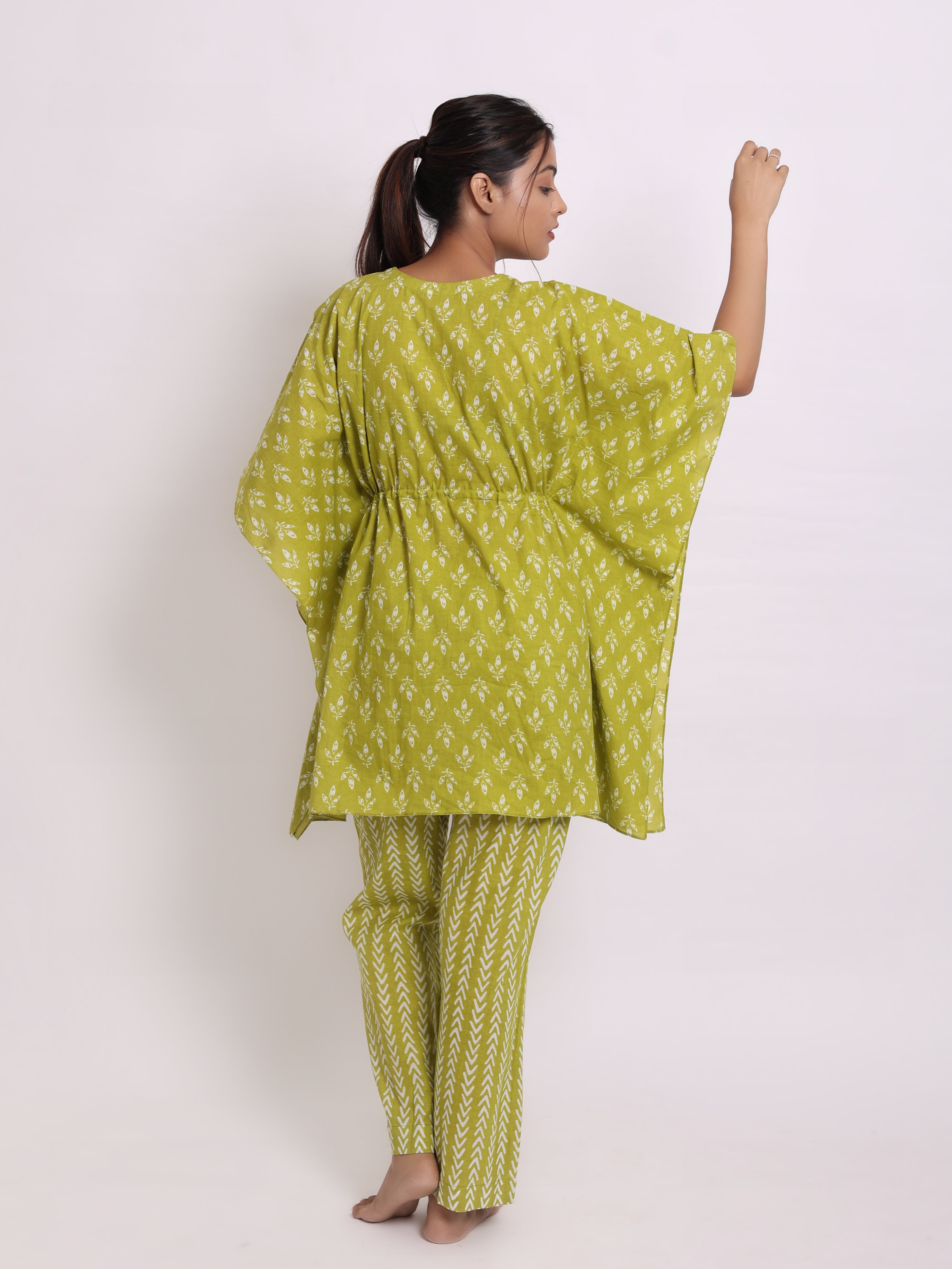 Moss Green Kaftan Set