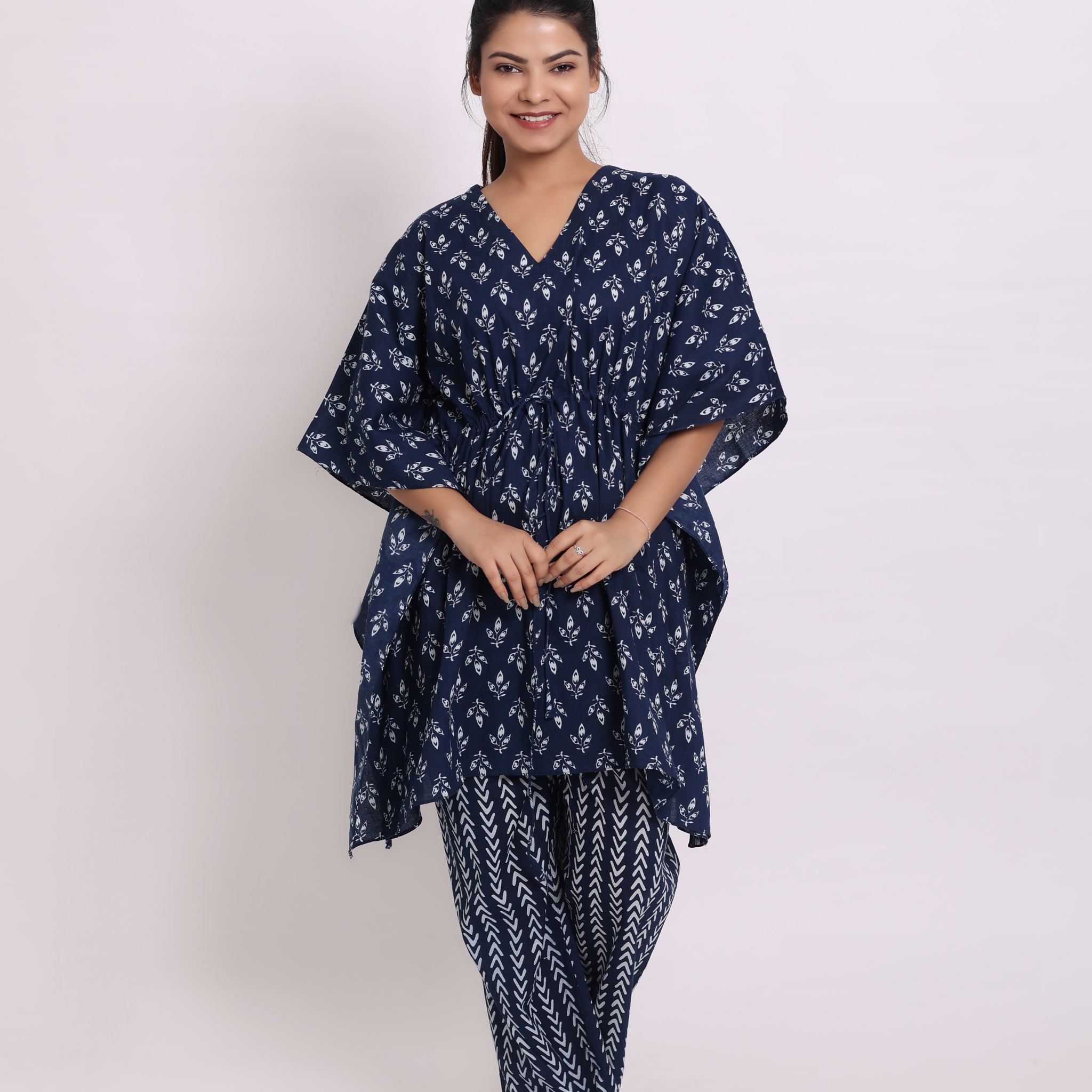 French Navy Kaftan Set