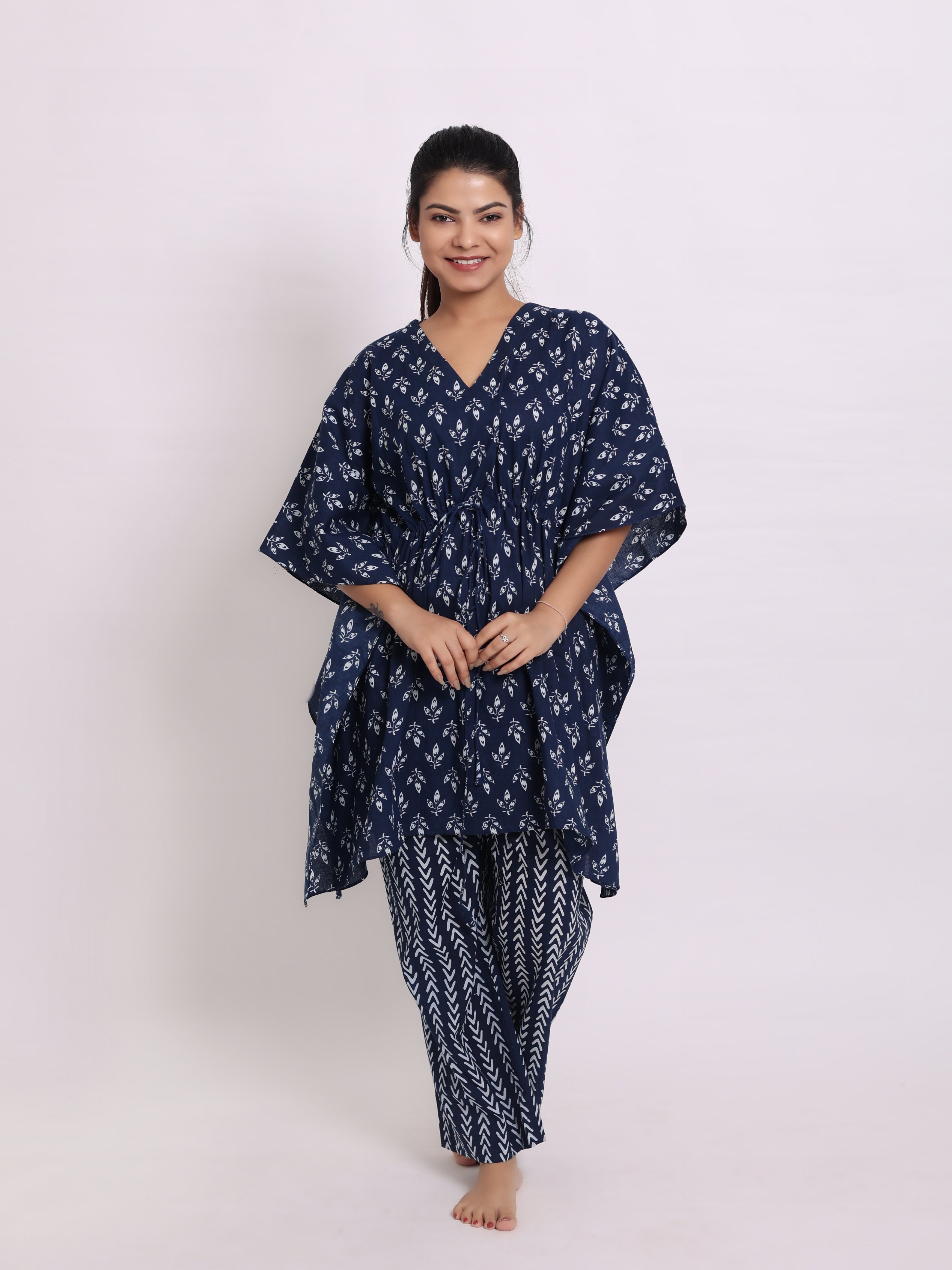 French Navy Kaftan Set