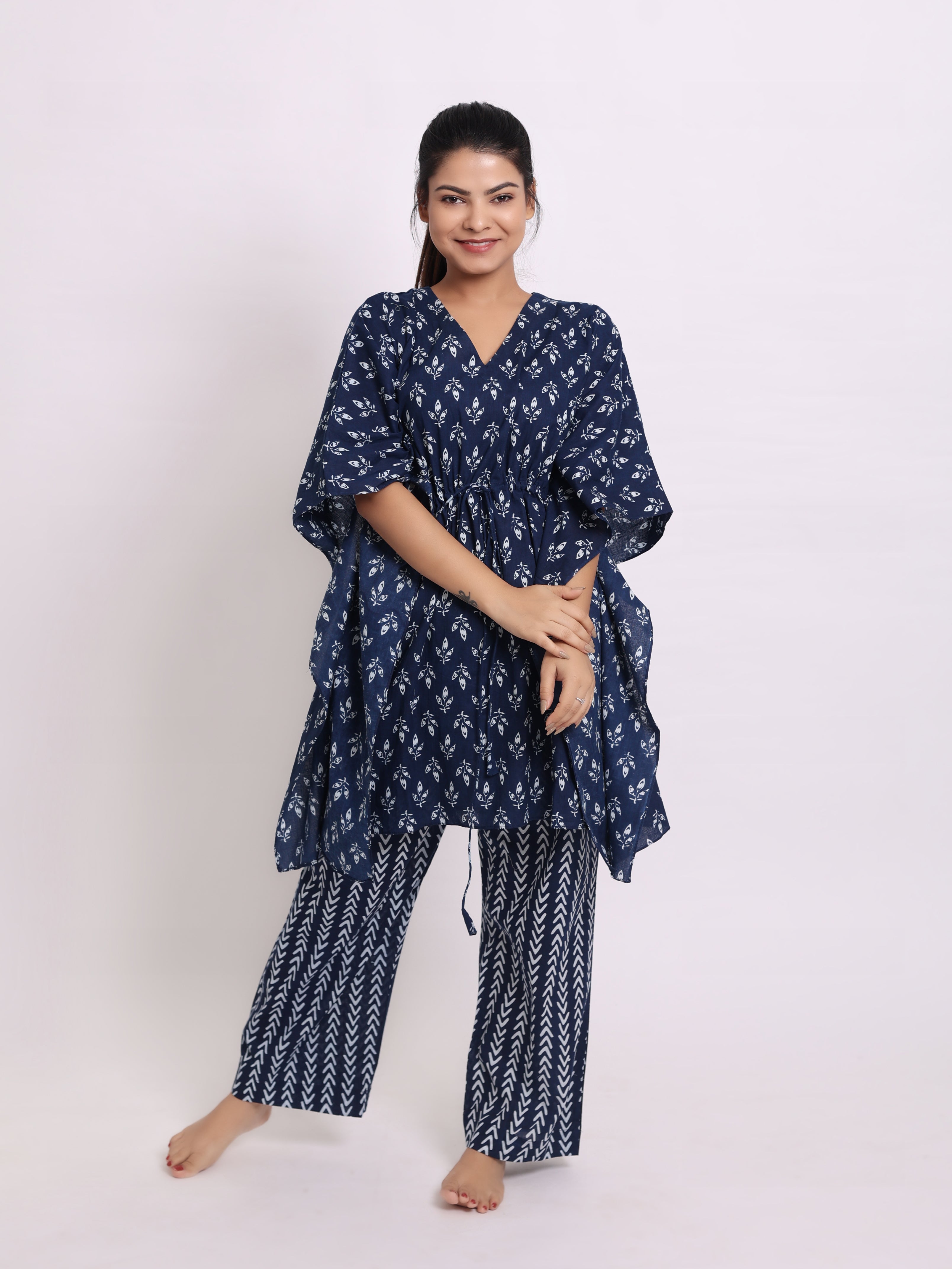 French Navy Kaftan Set