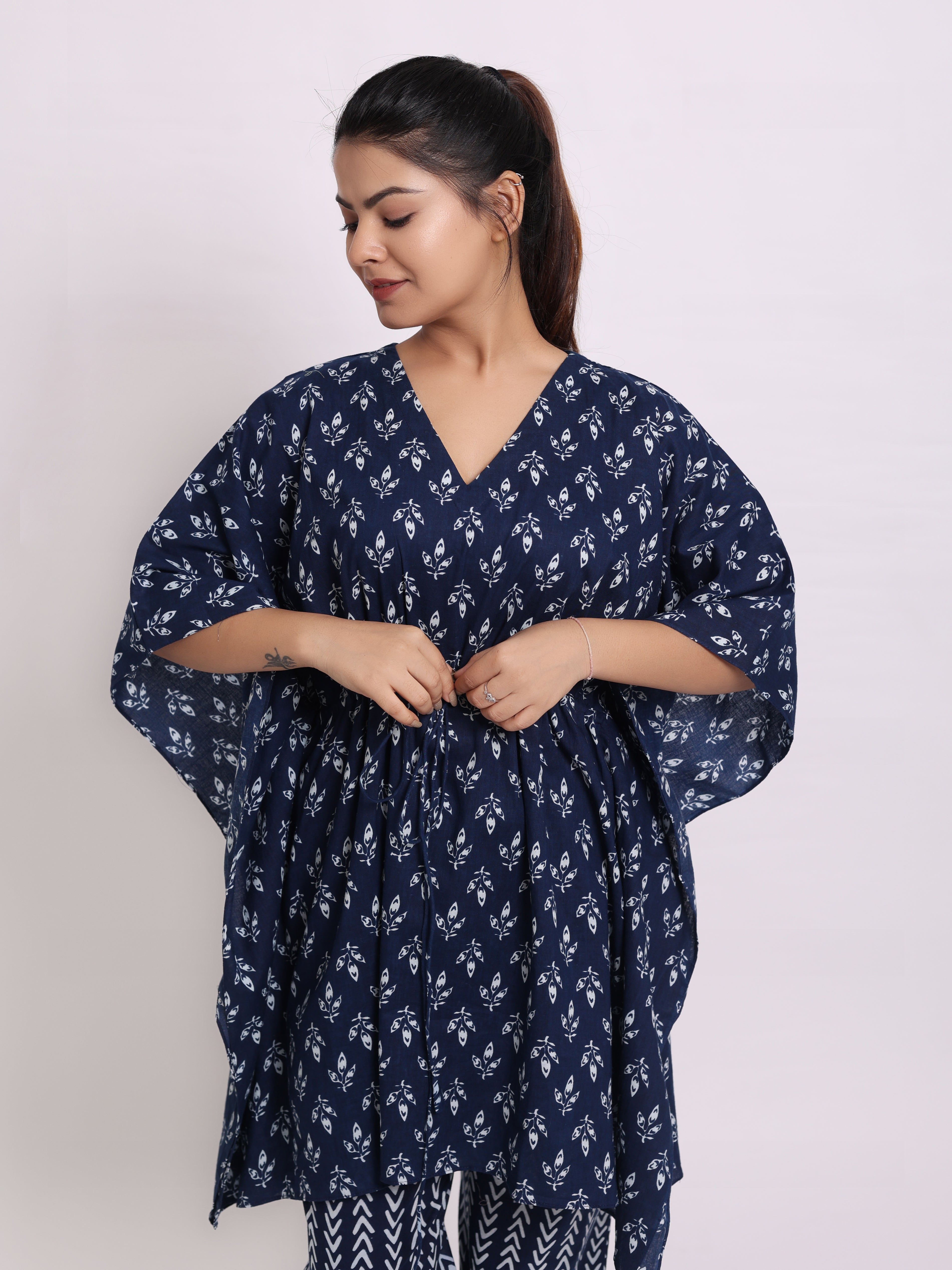 French Navy Kaftan Set
