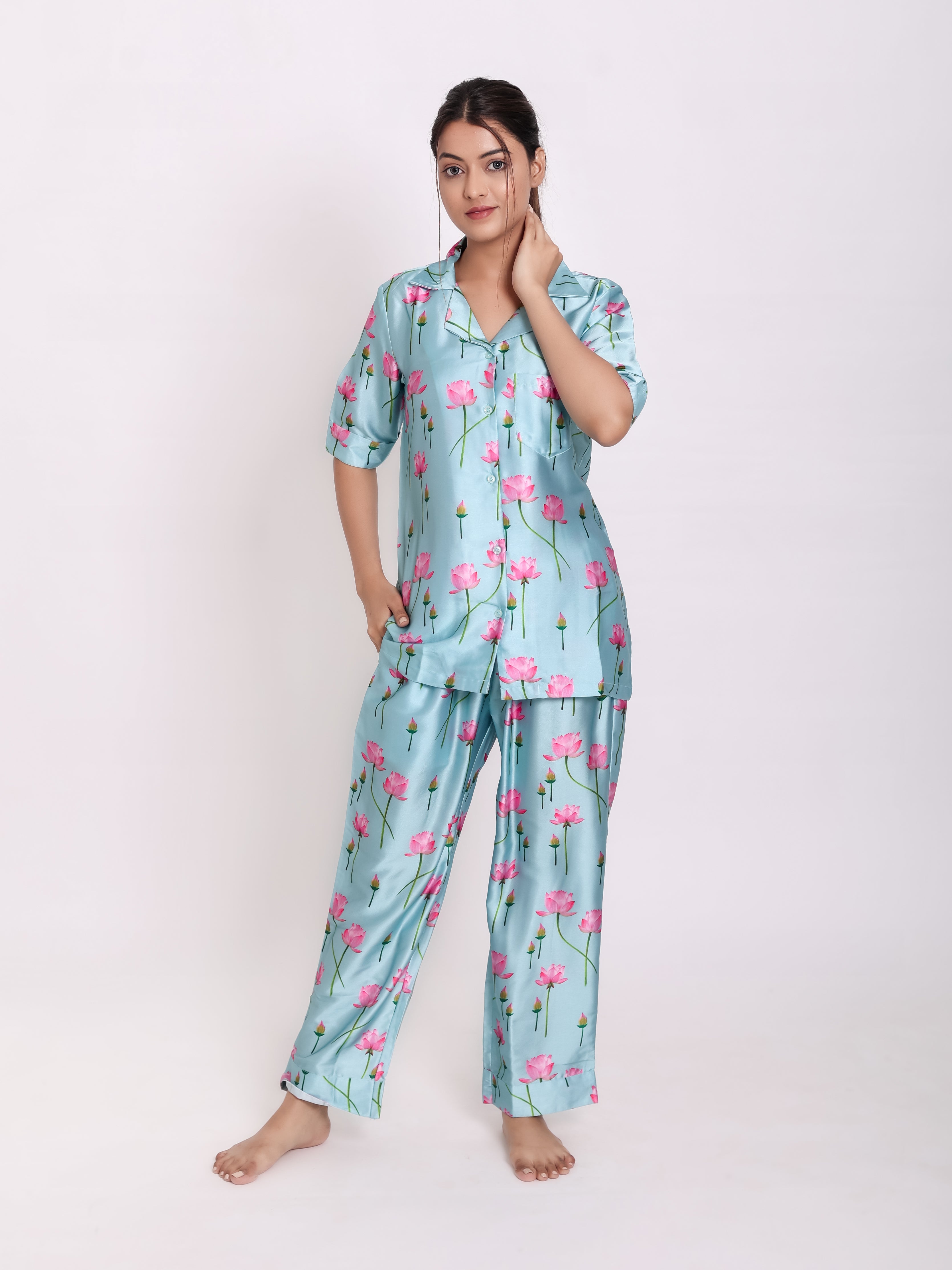 Boho Satin Night Suit