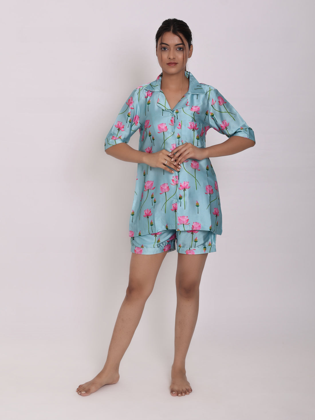 Boho Satin Short Set