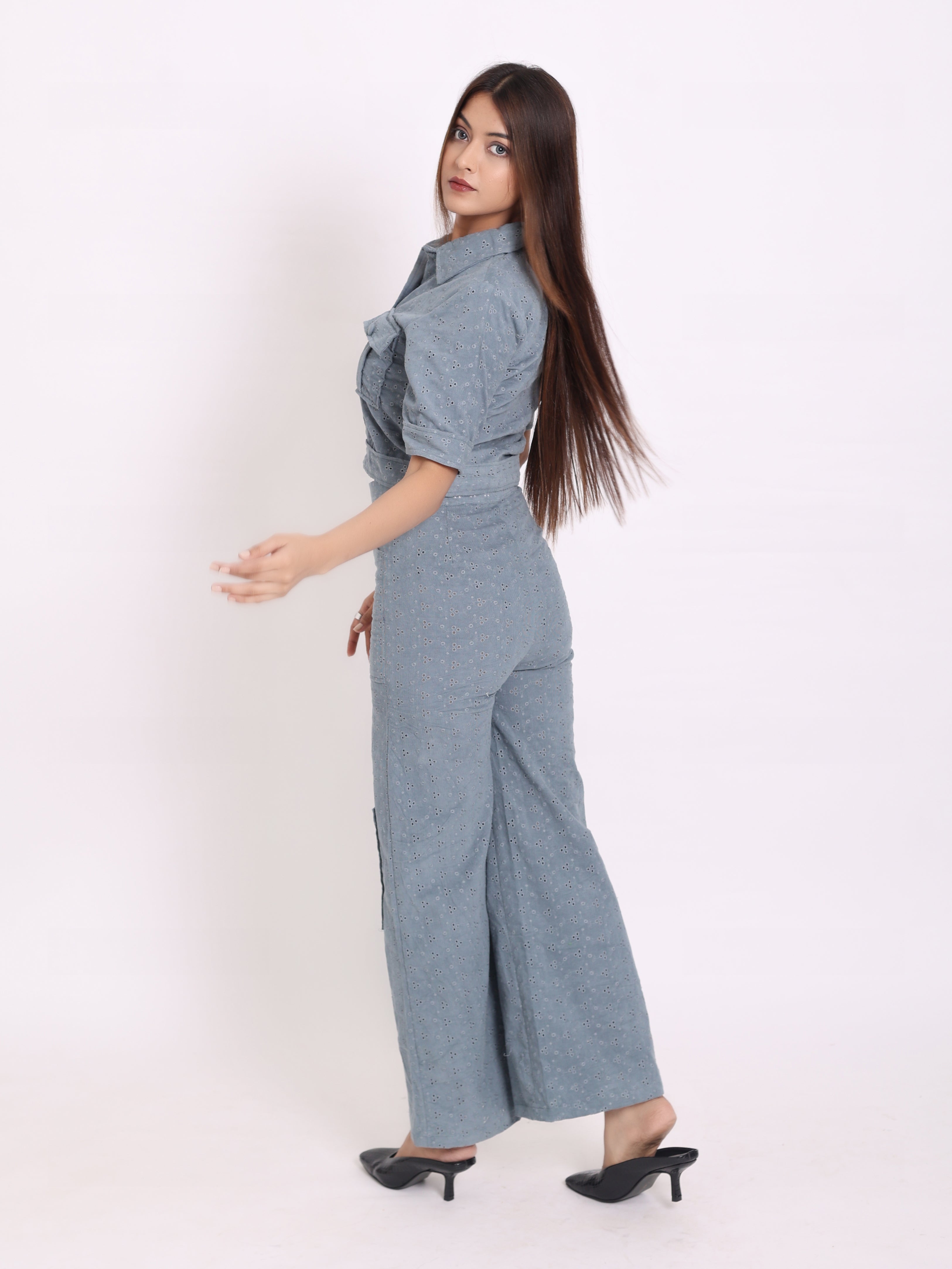Stone Chikan Co-Ord Set