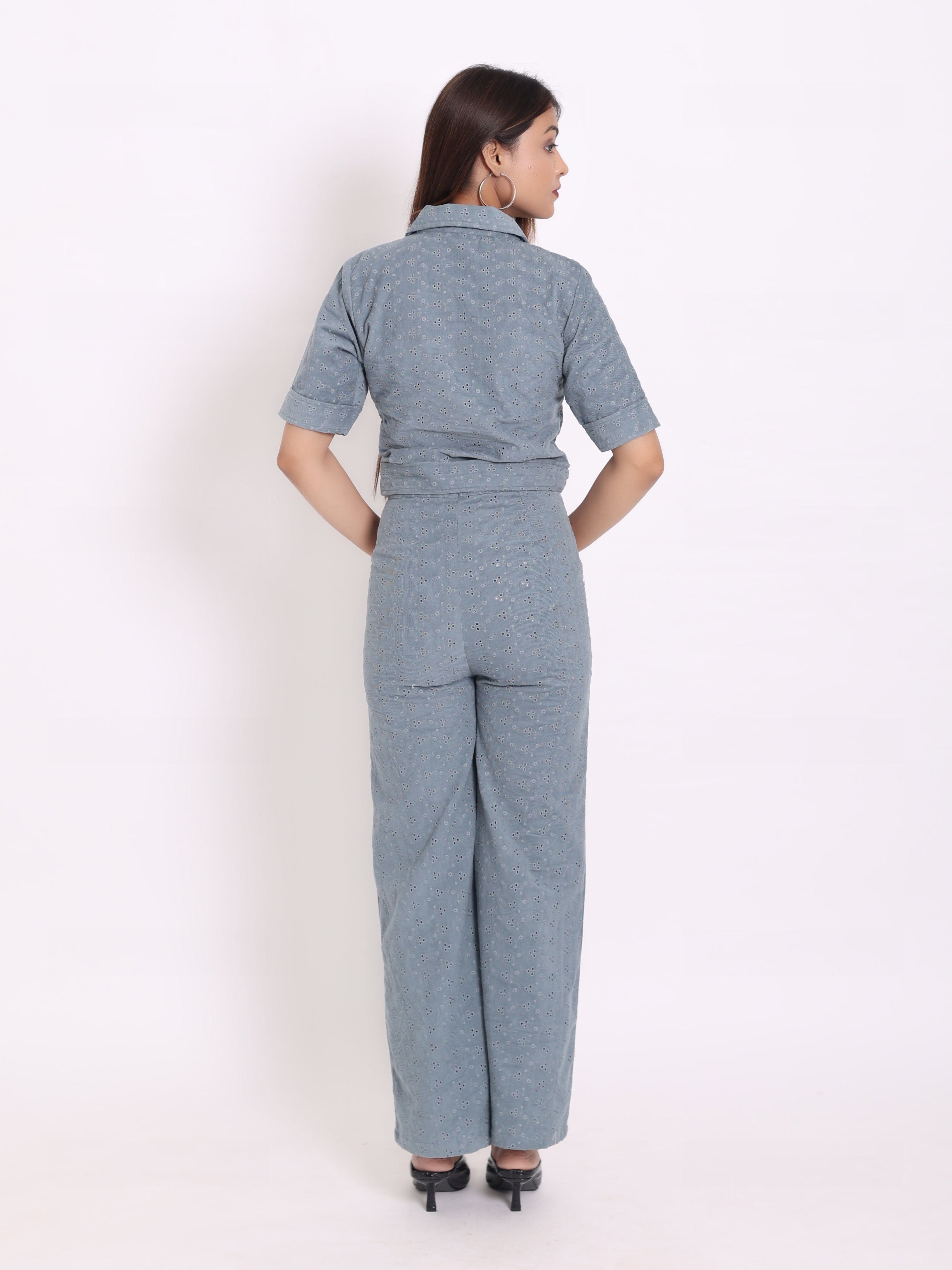 Stone Chikan Co-Ord Set
