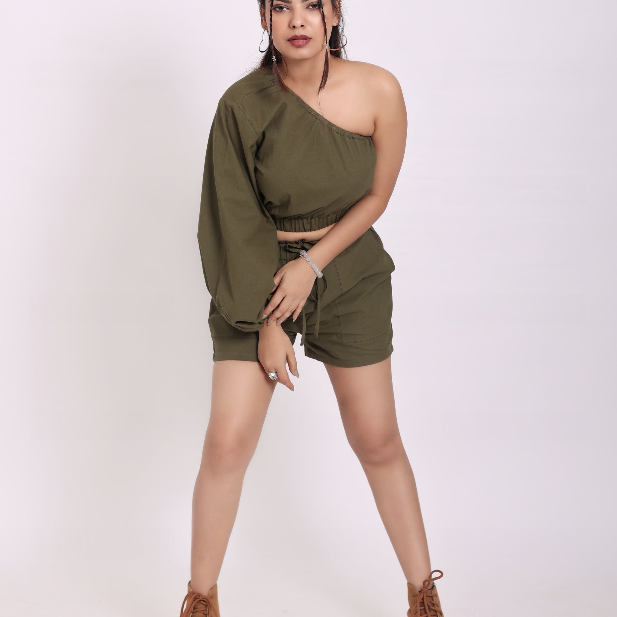 Army Green Short Set