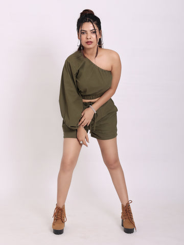 Army Green Short Set