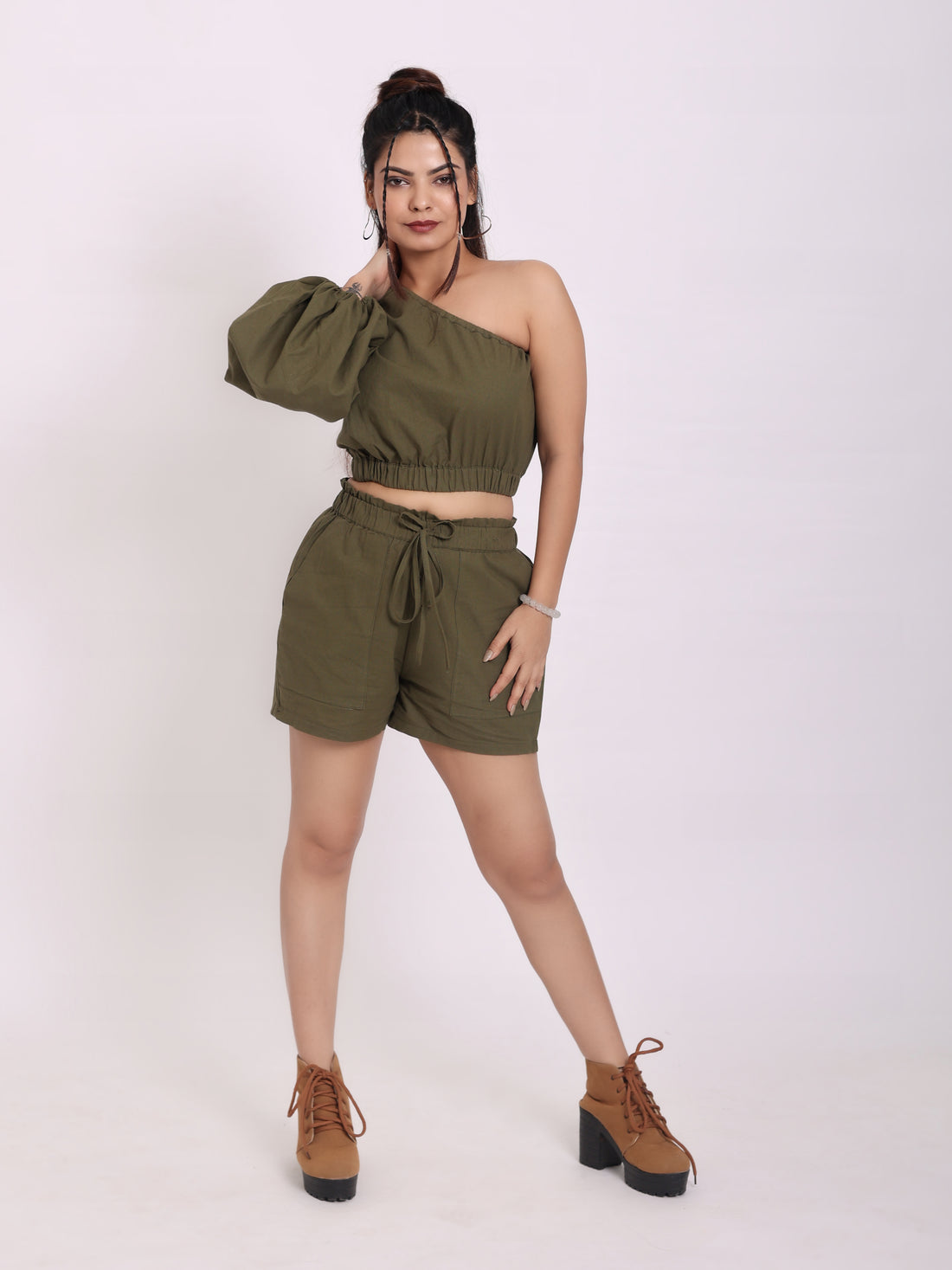 Army Green Short Set