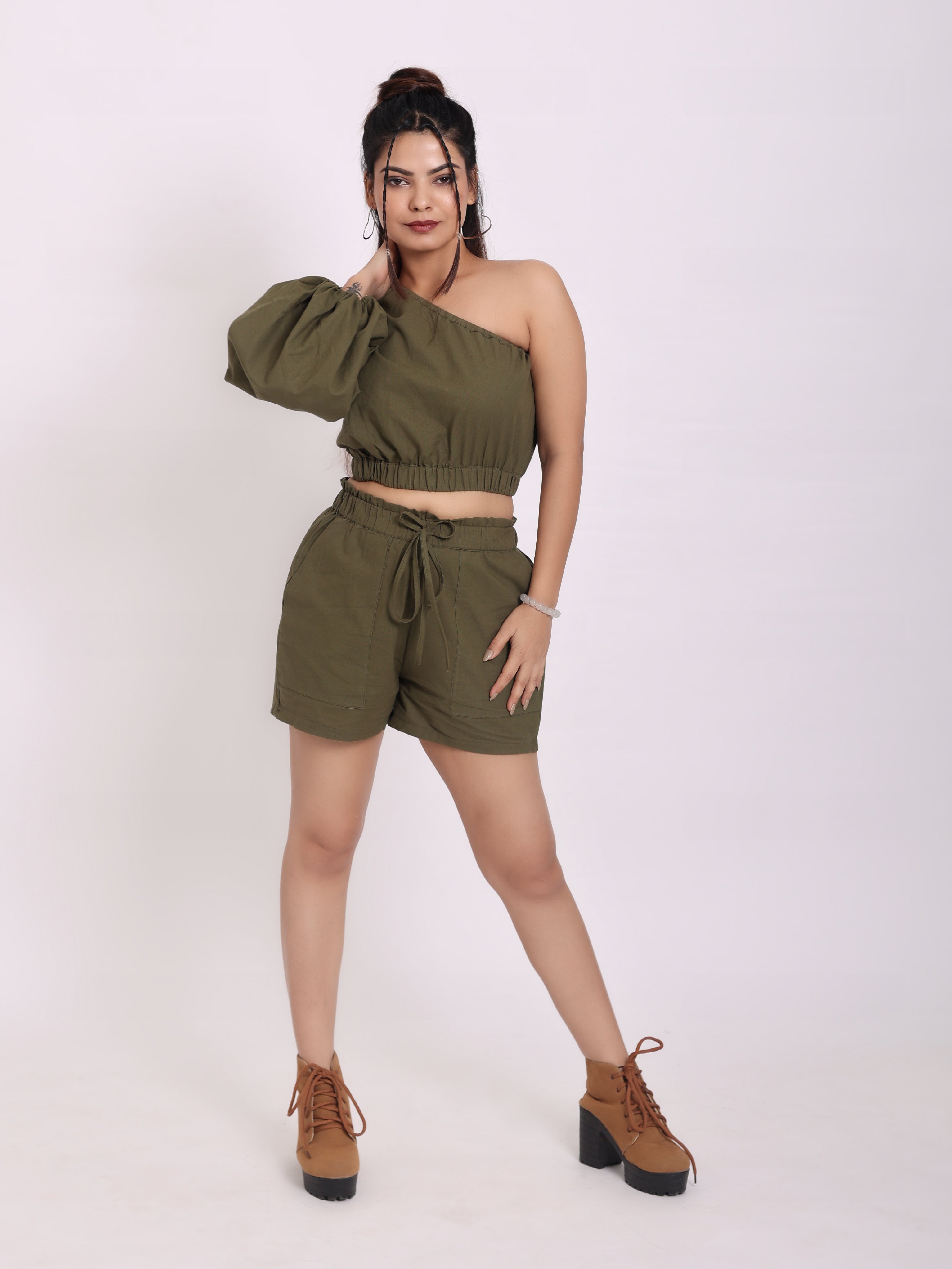 Army Green Short Set
