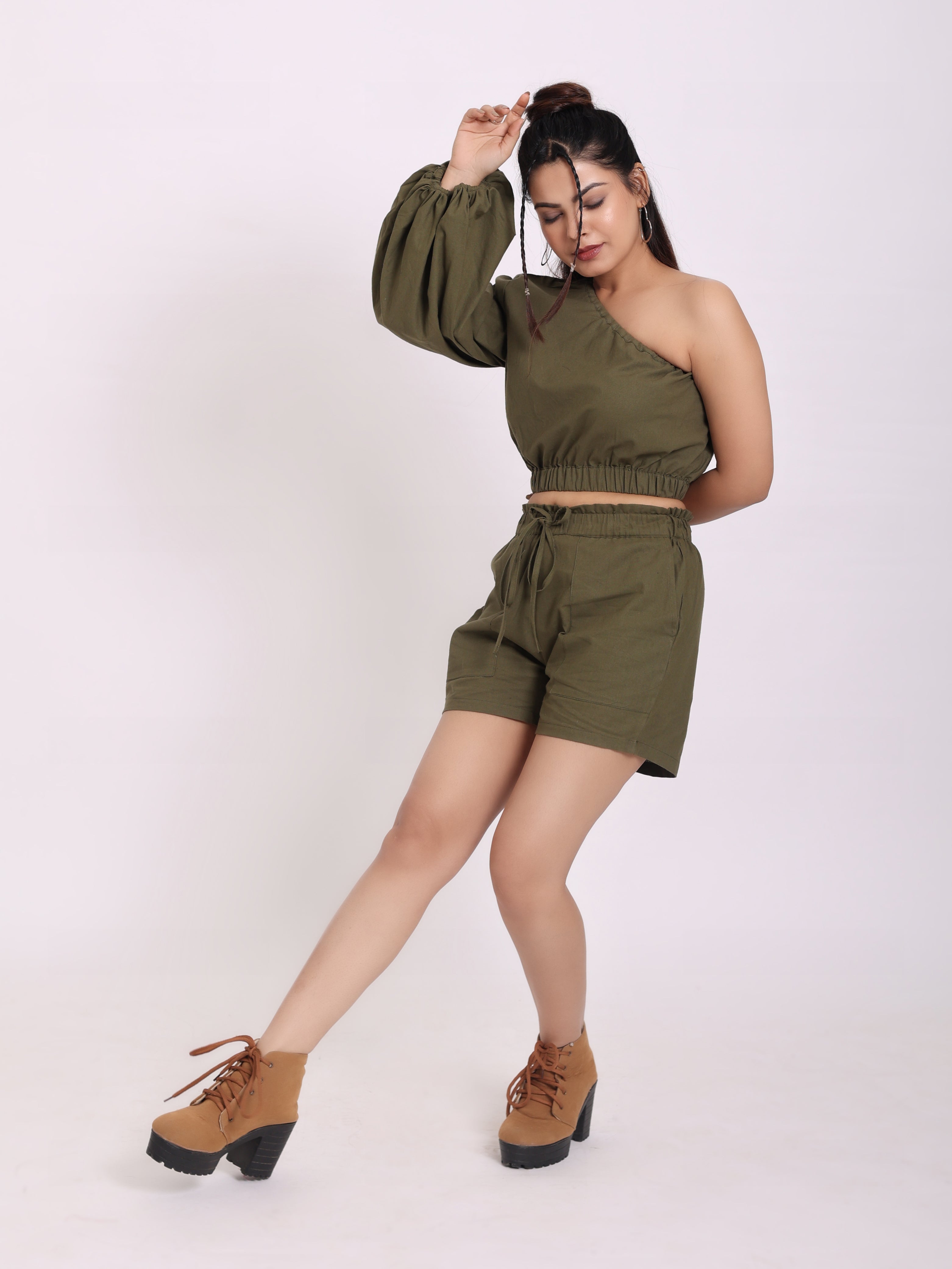 Army Green Short Set