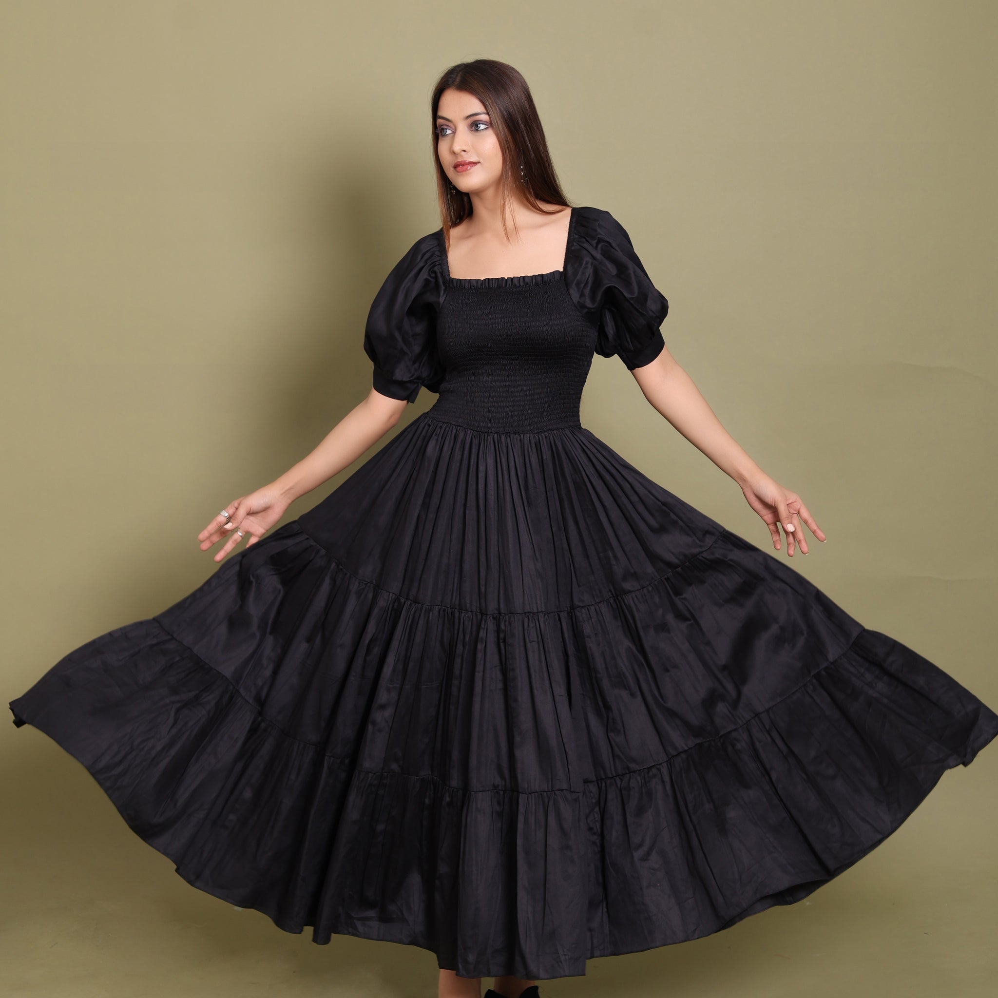 Black Tiered Dress