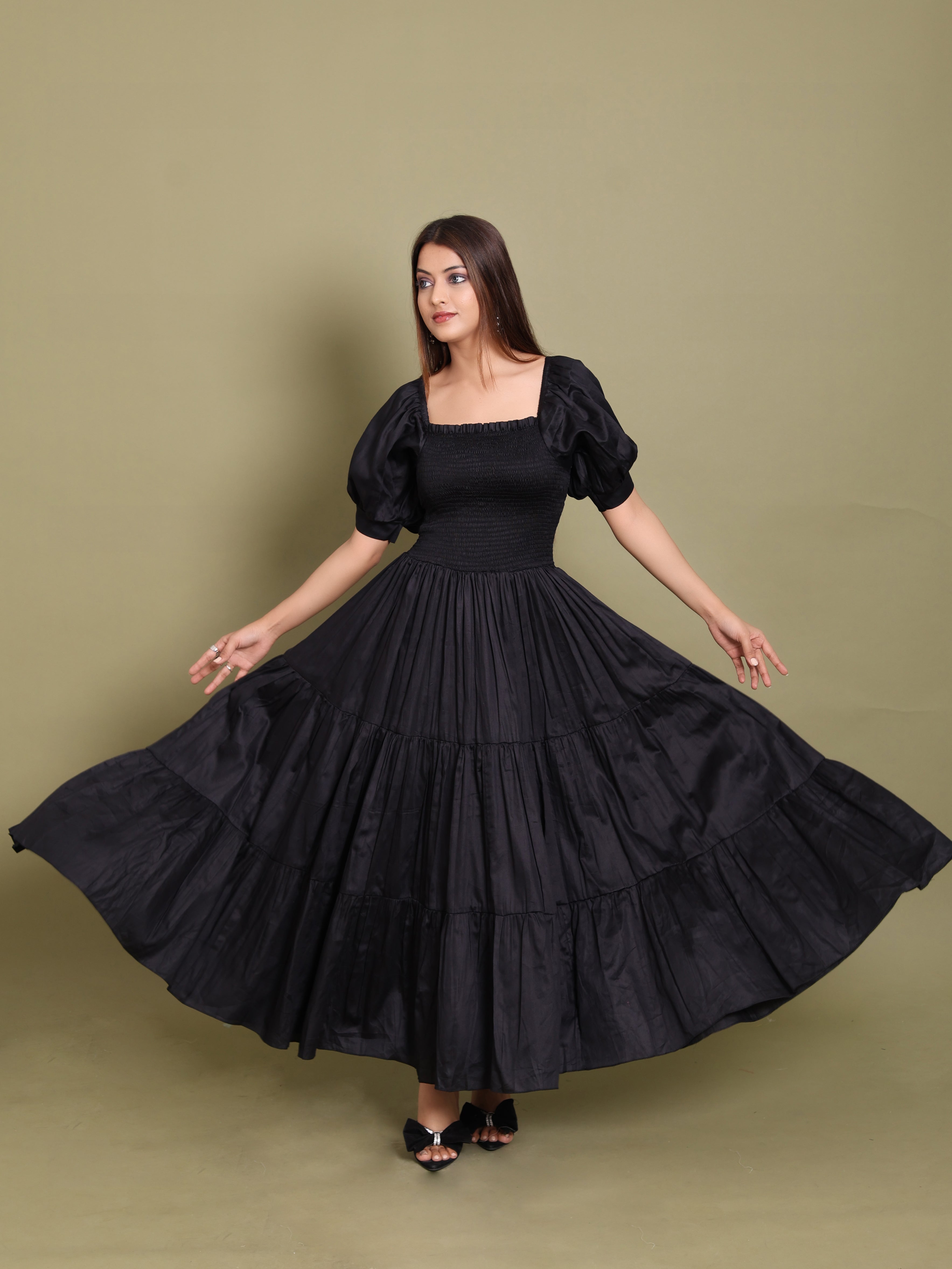 Black Tiered Dress
