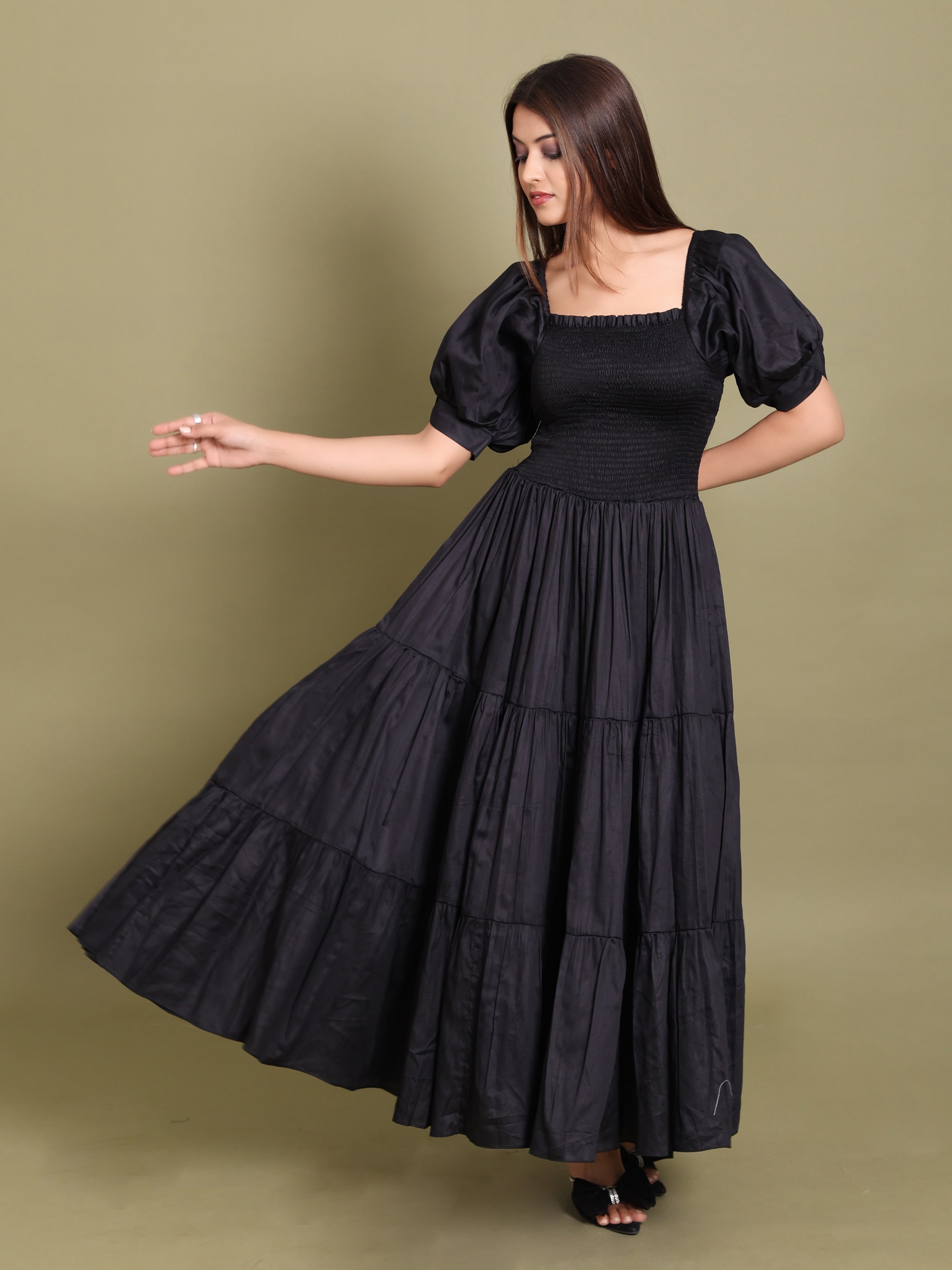Black Tiered Dress