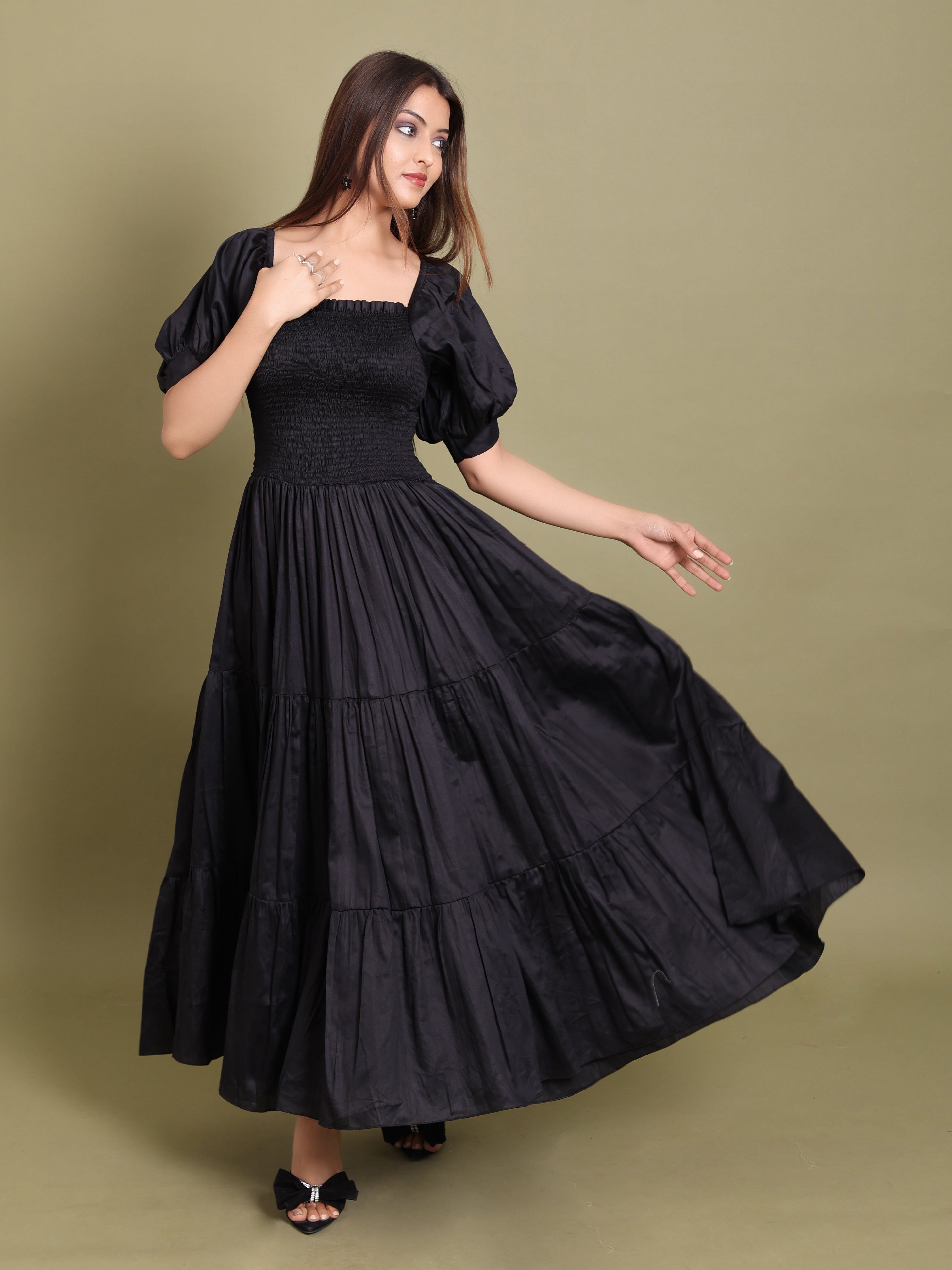 Black Tiered Dress