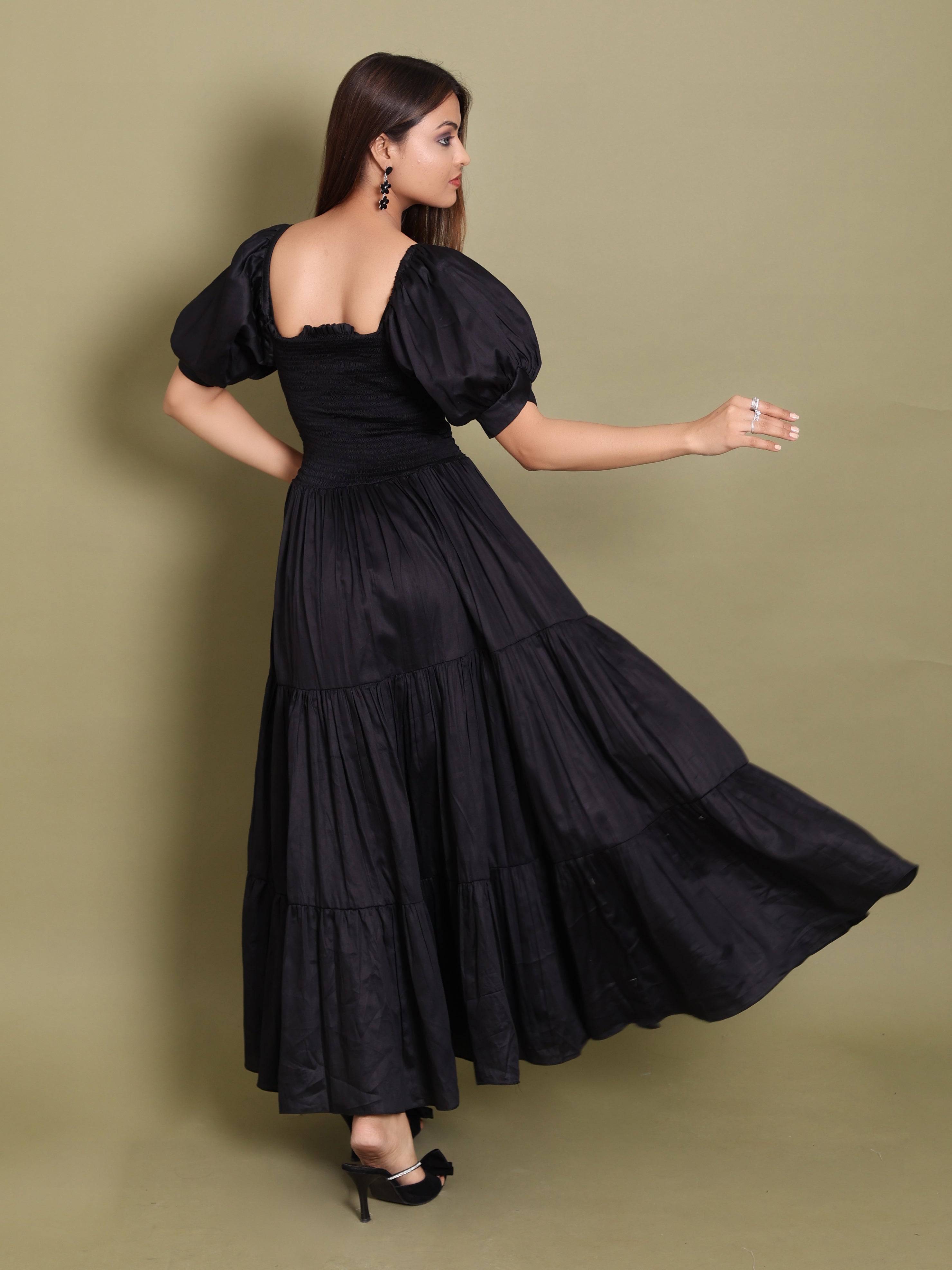 Black Tiered Dress