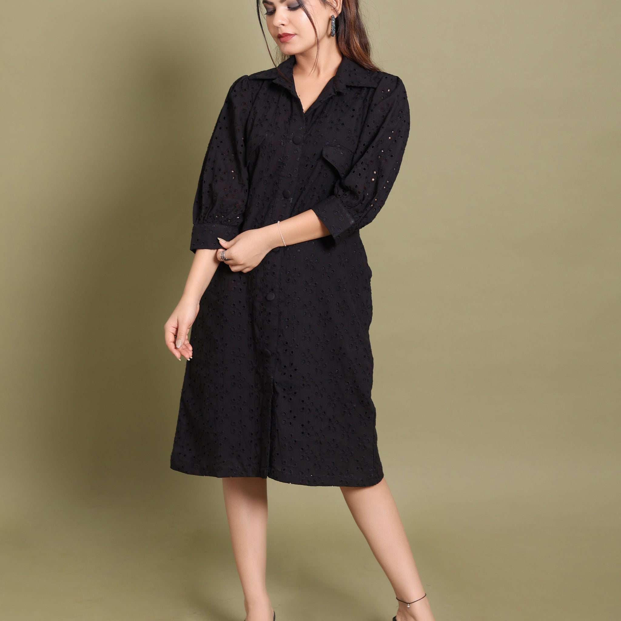 Black Knee Length Dress