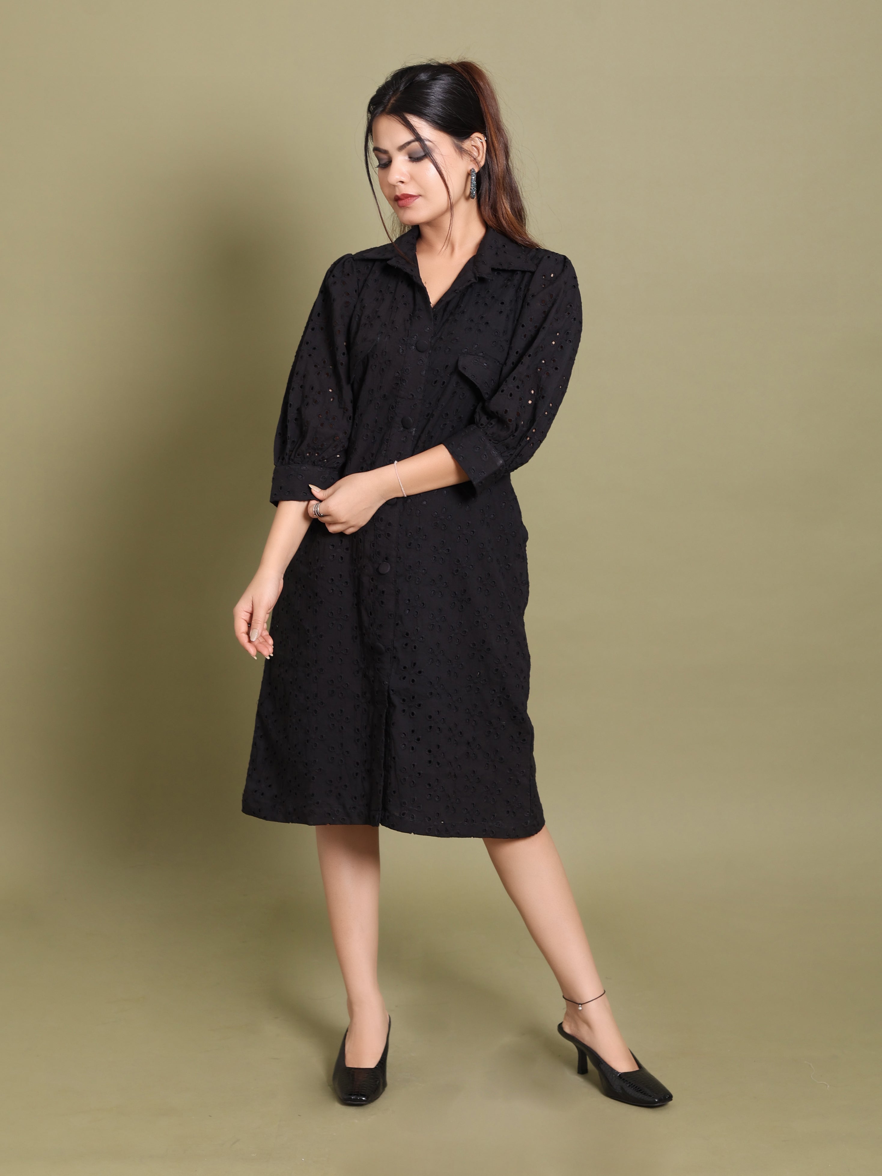 Black Knee Length Dress