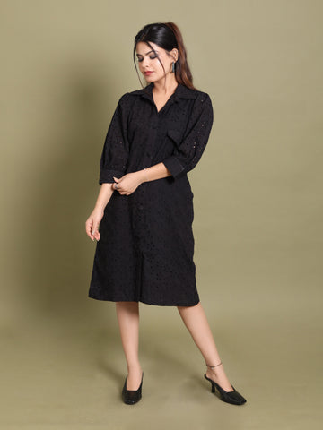 Black Knee Length Dress