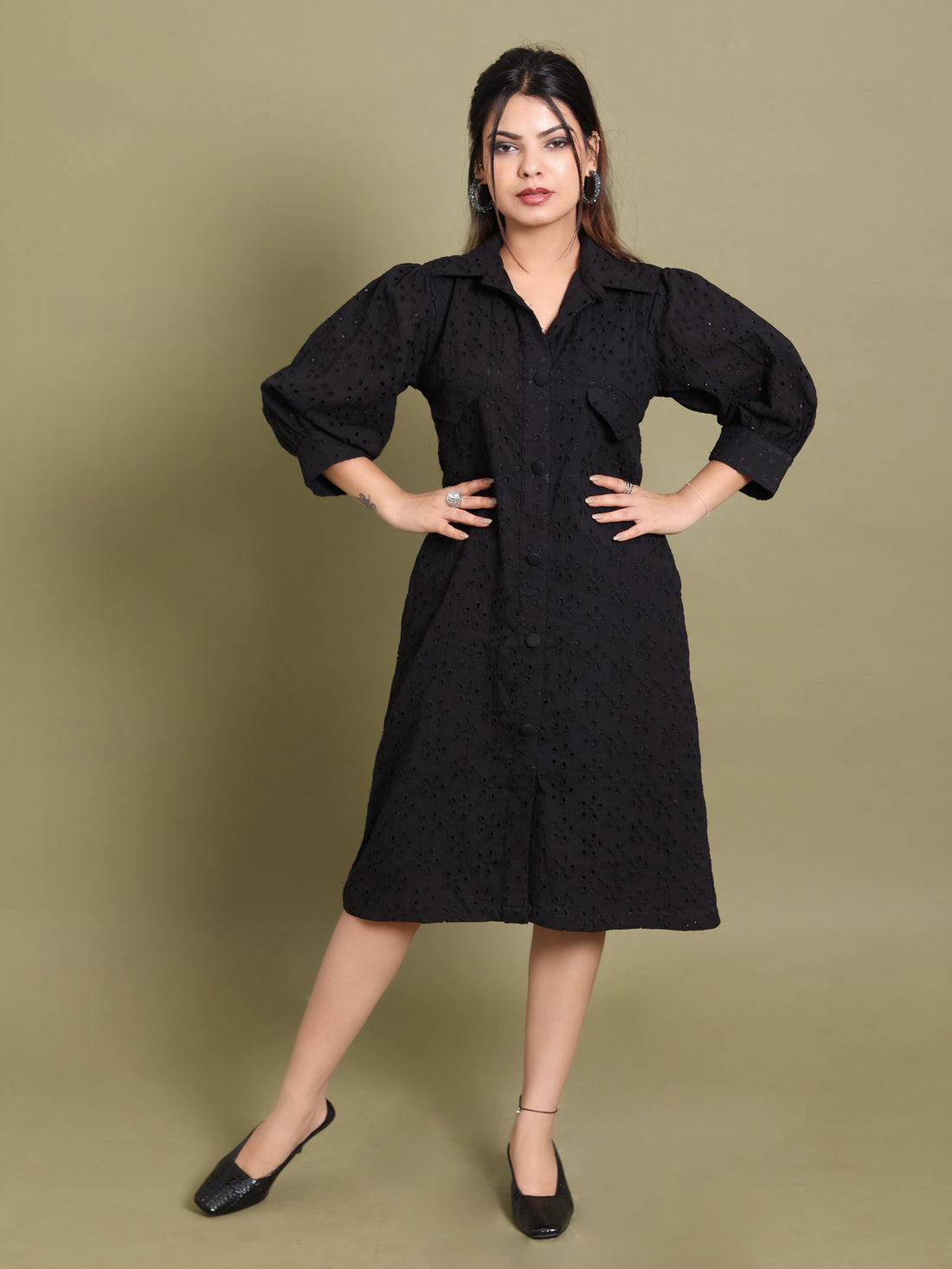 Black Knee Length Dress