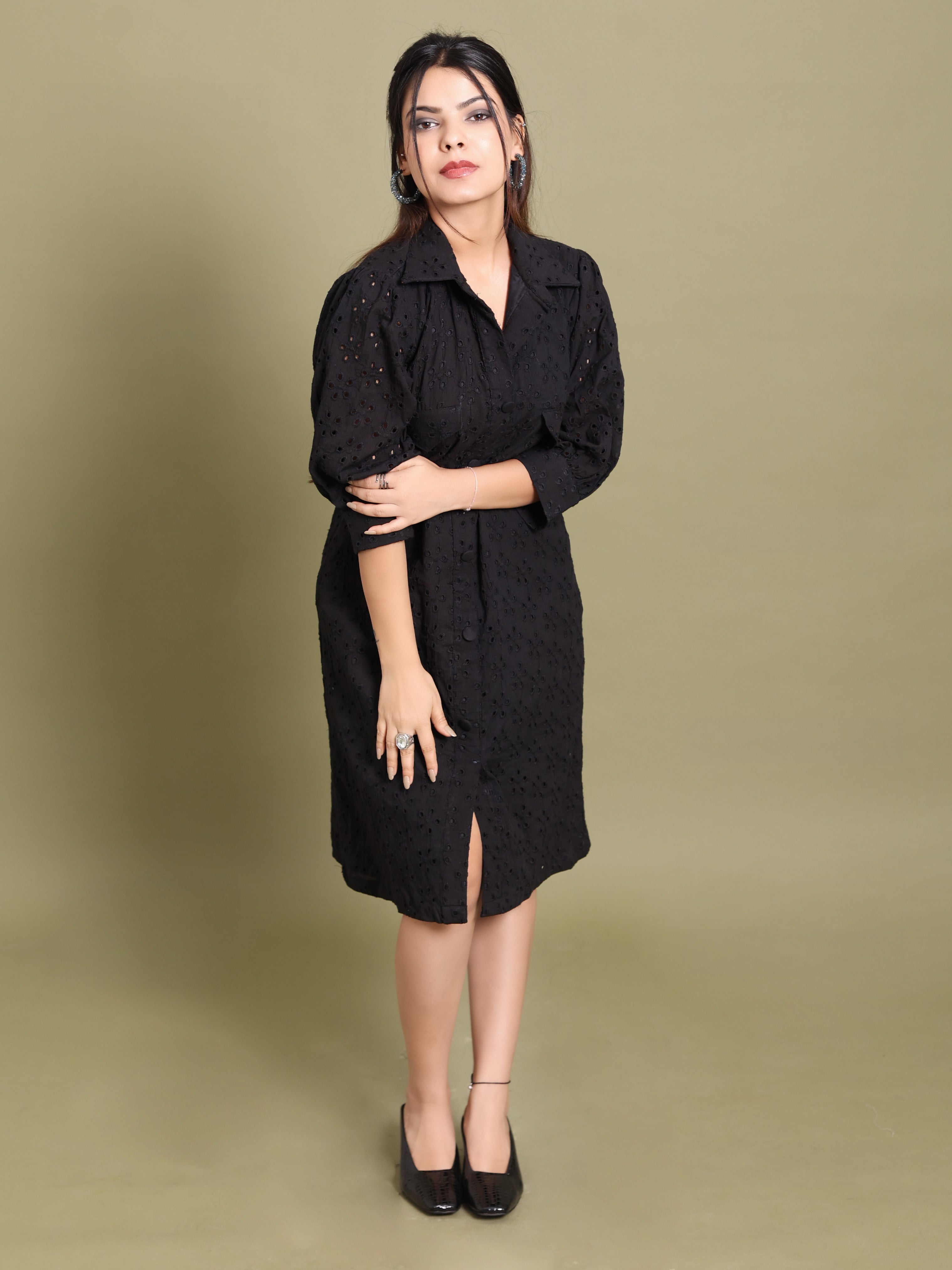 Black Knee Length Dress