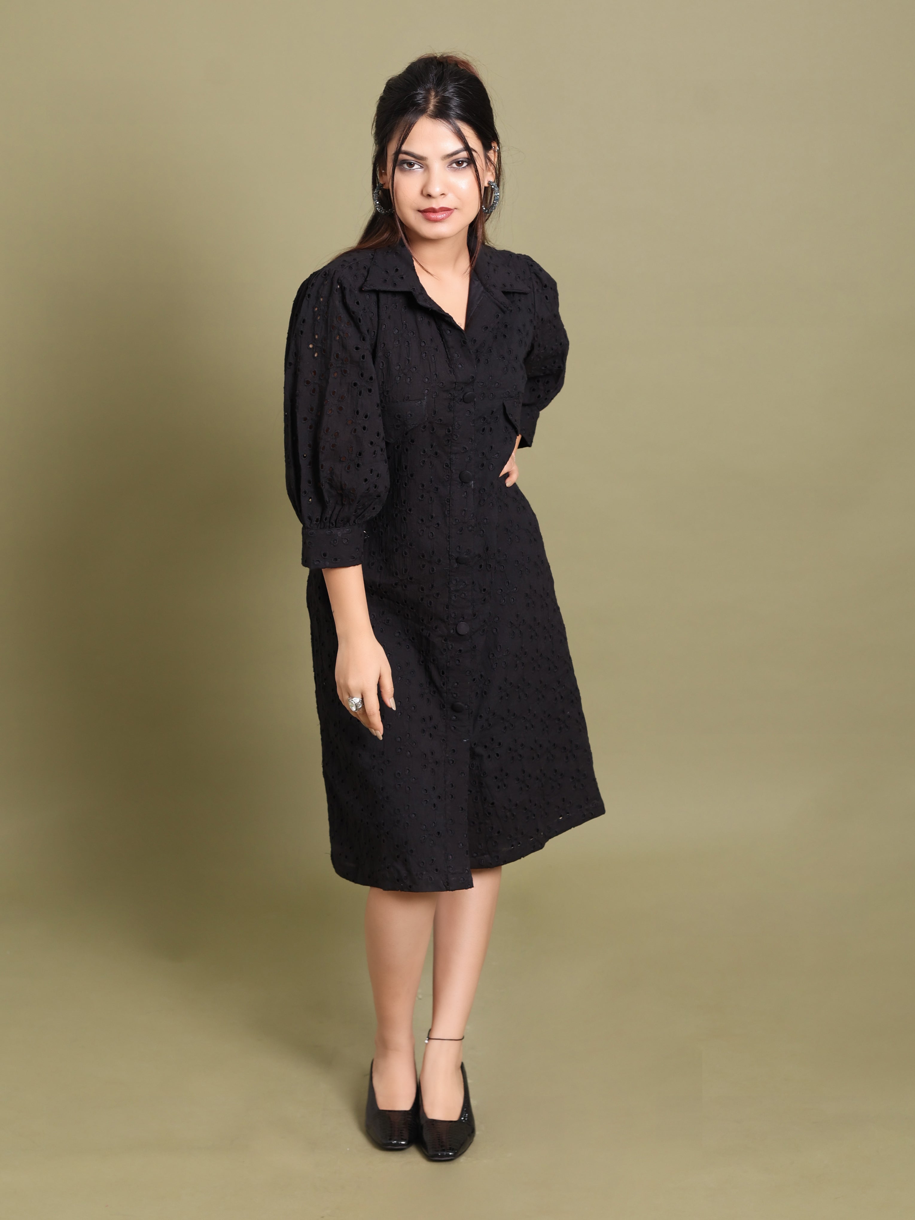 Black Knee Length Dress