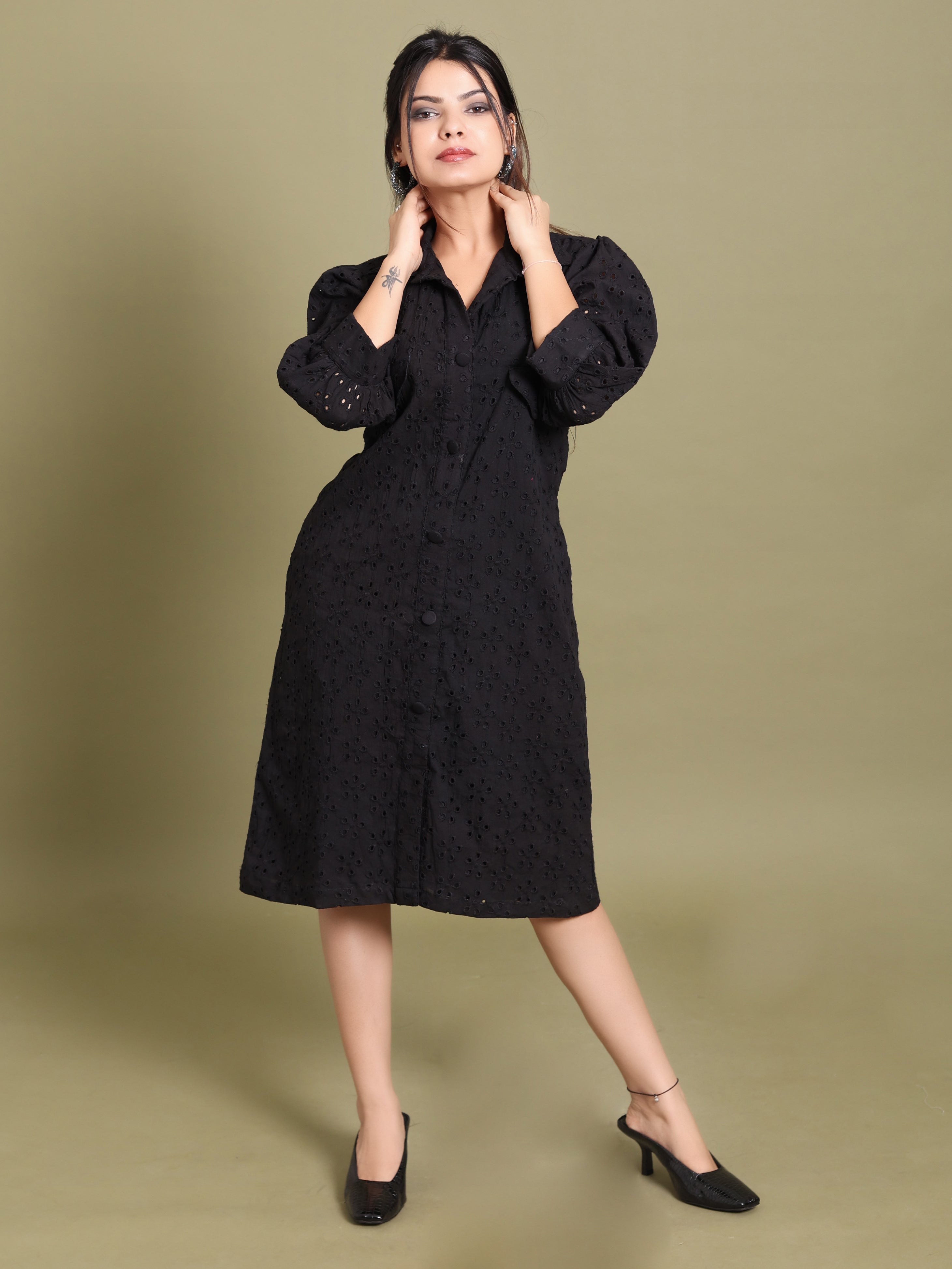 Black Knee Length Dress