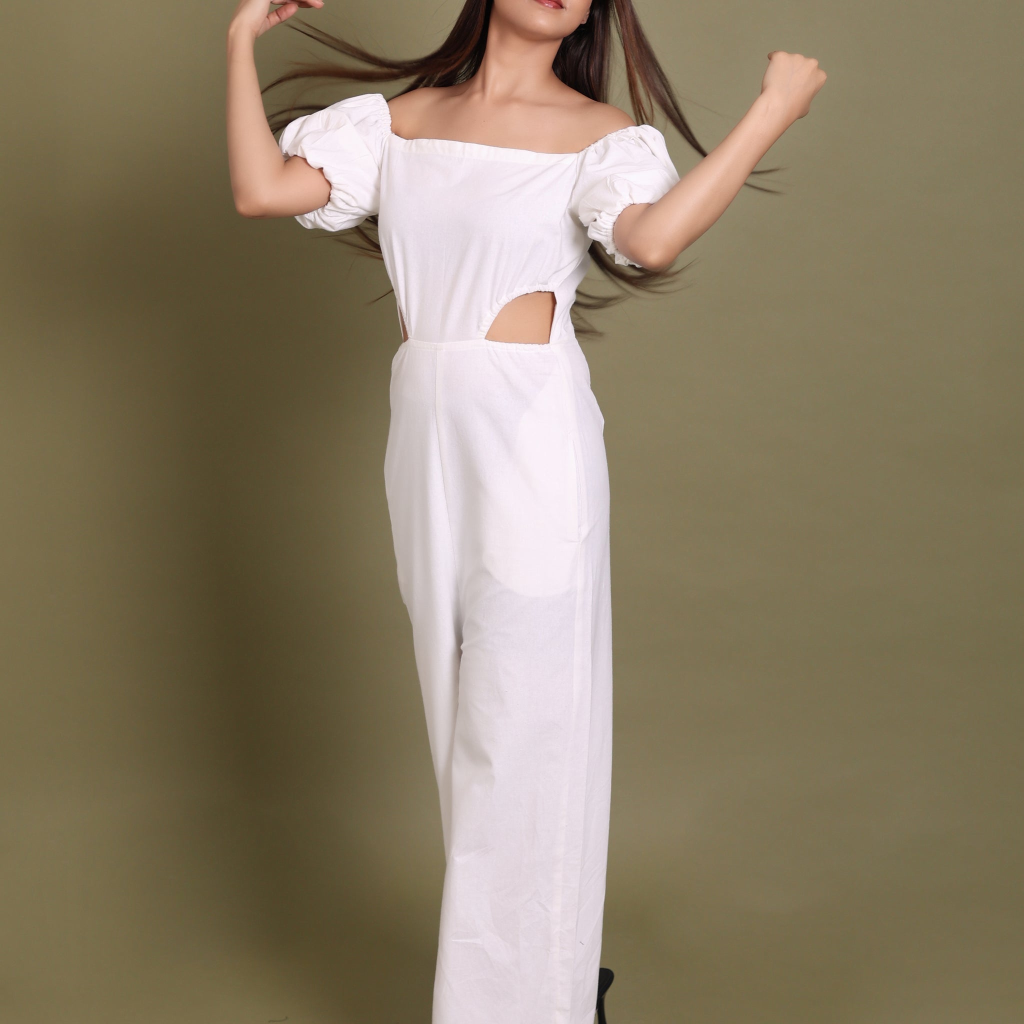 Daisy White Jumpsuit