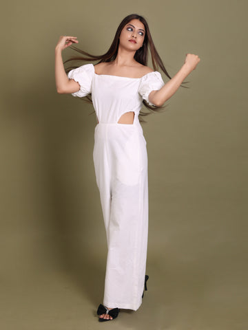 Daisy White Jumpsuit