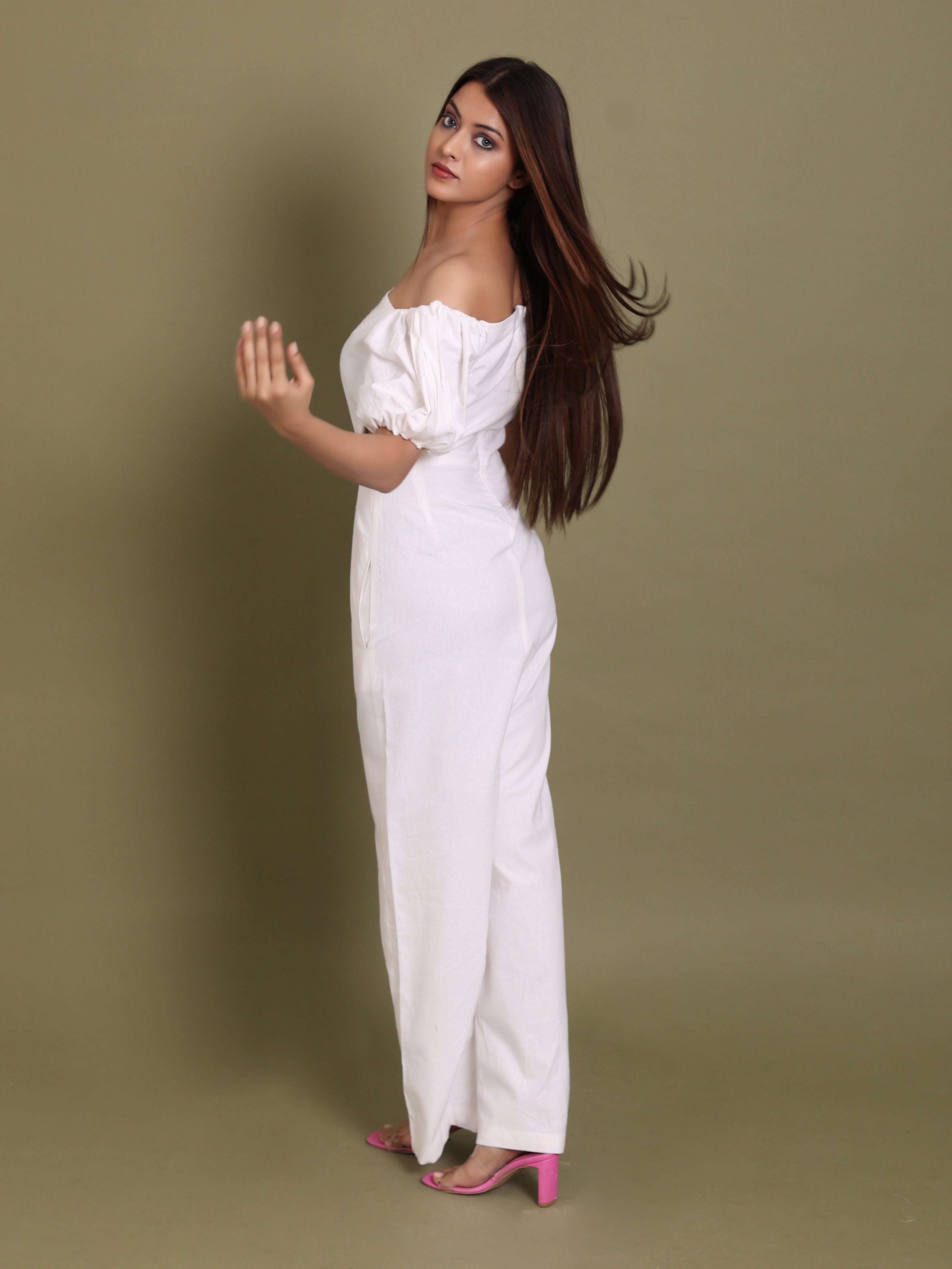 Daisy White Jumpsuit