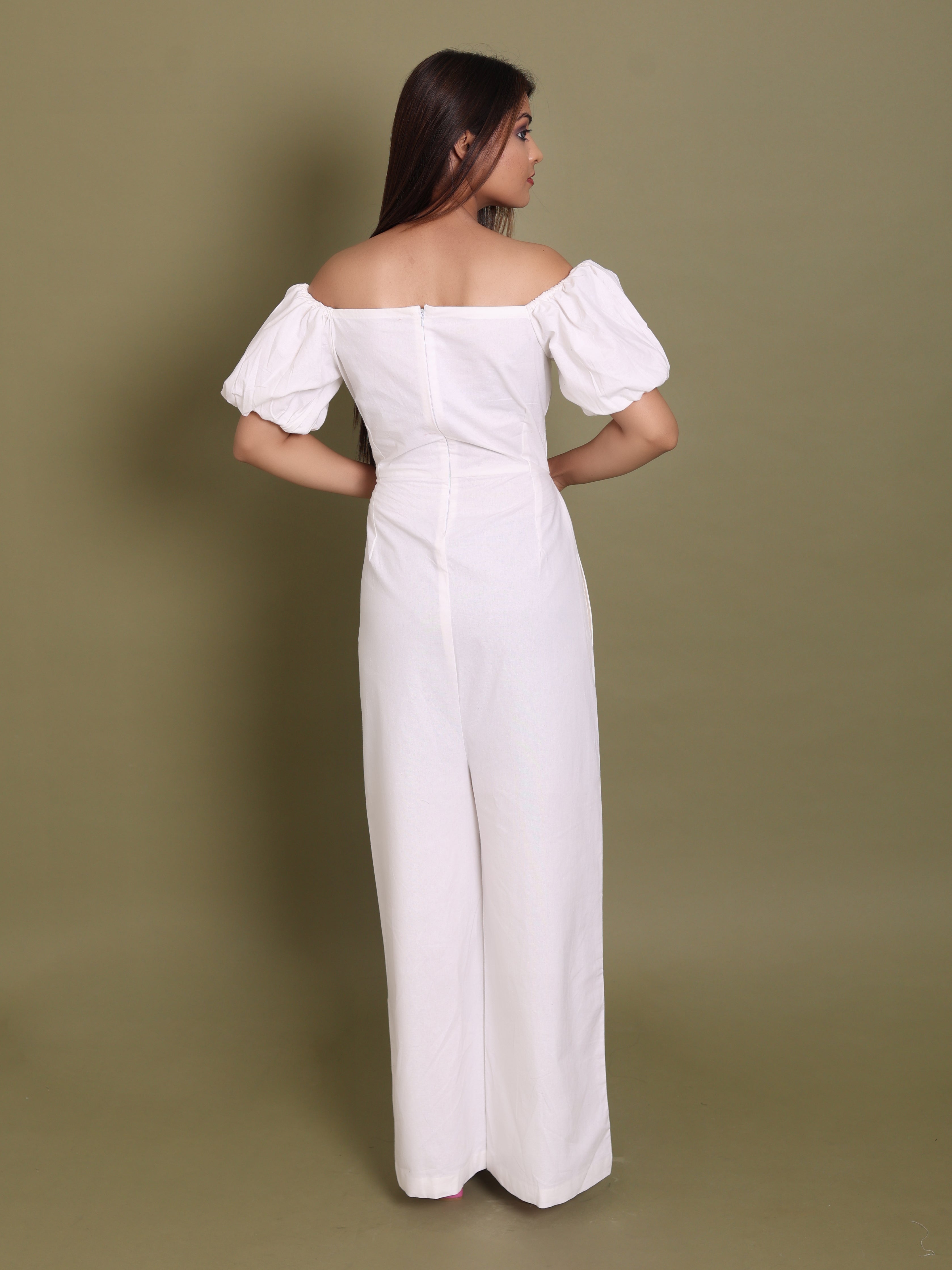 Daisy White Jumpsuit