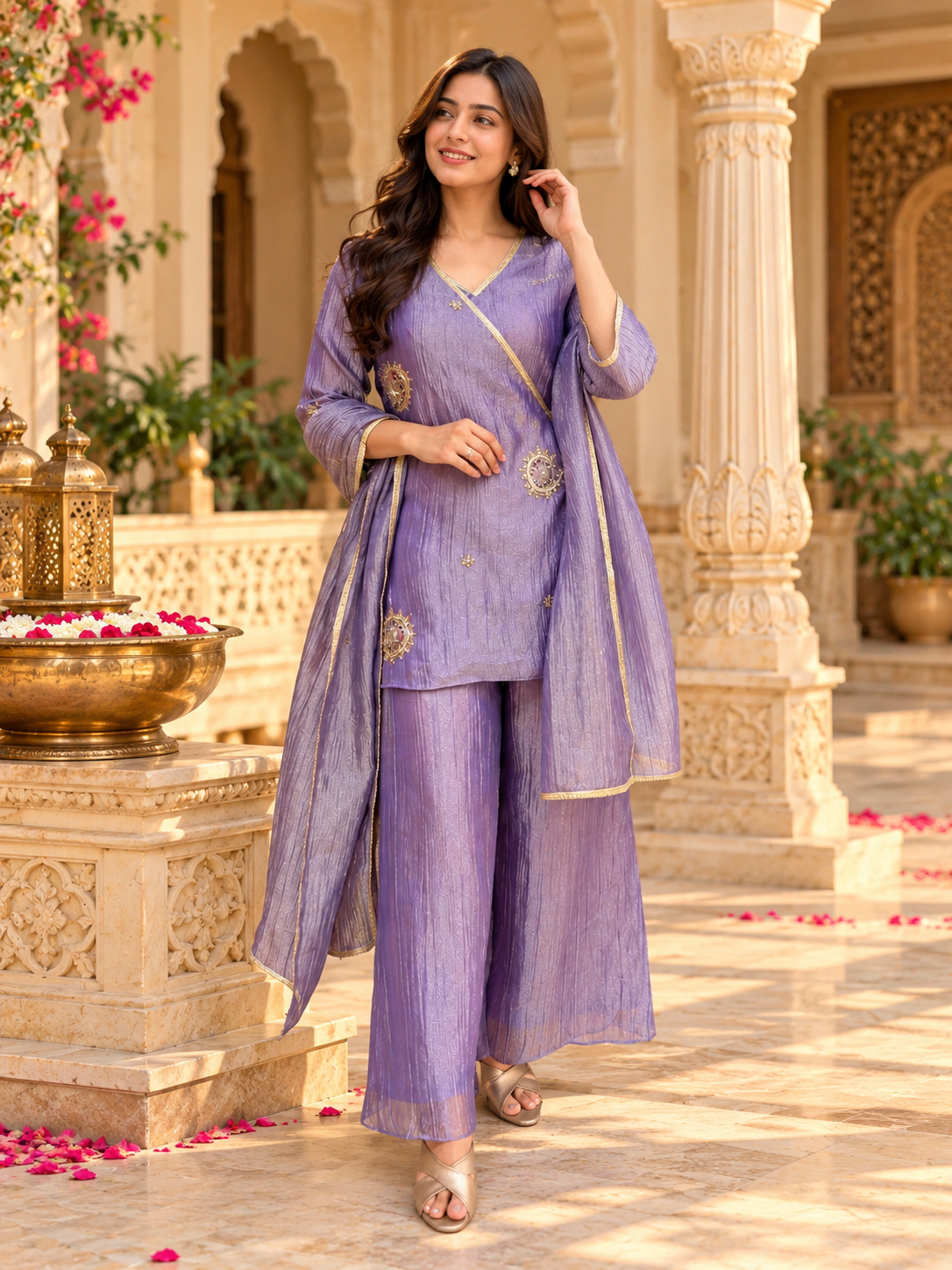Lilac Noor Embroidered Set
