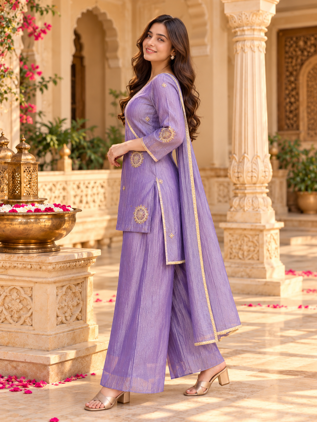 Lilac Noor Embroidered Set