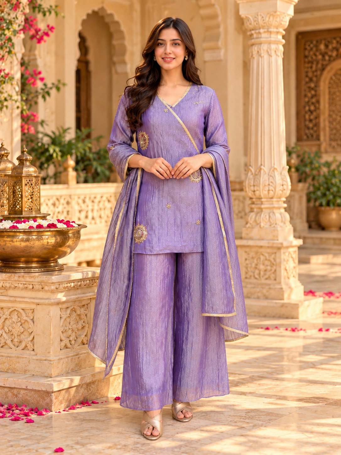Lilac Noor Embroidered Set