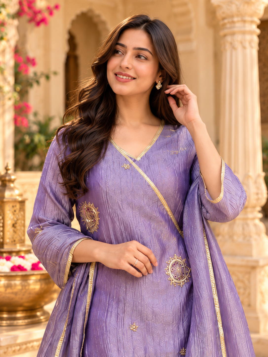 Lilac Noor Embroidered Set