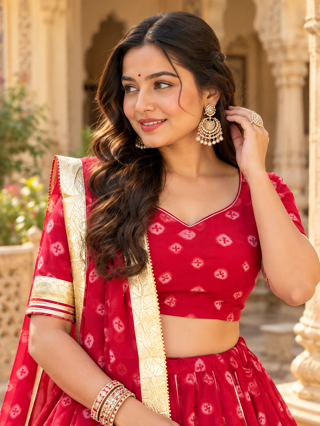 Royal Bandhani Heritage Lehenga Set