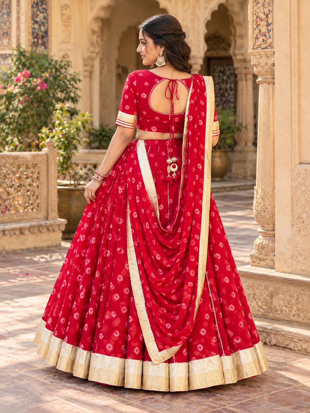 Royal Bandhani Heritage Lehenga Set