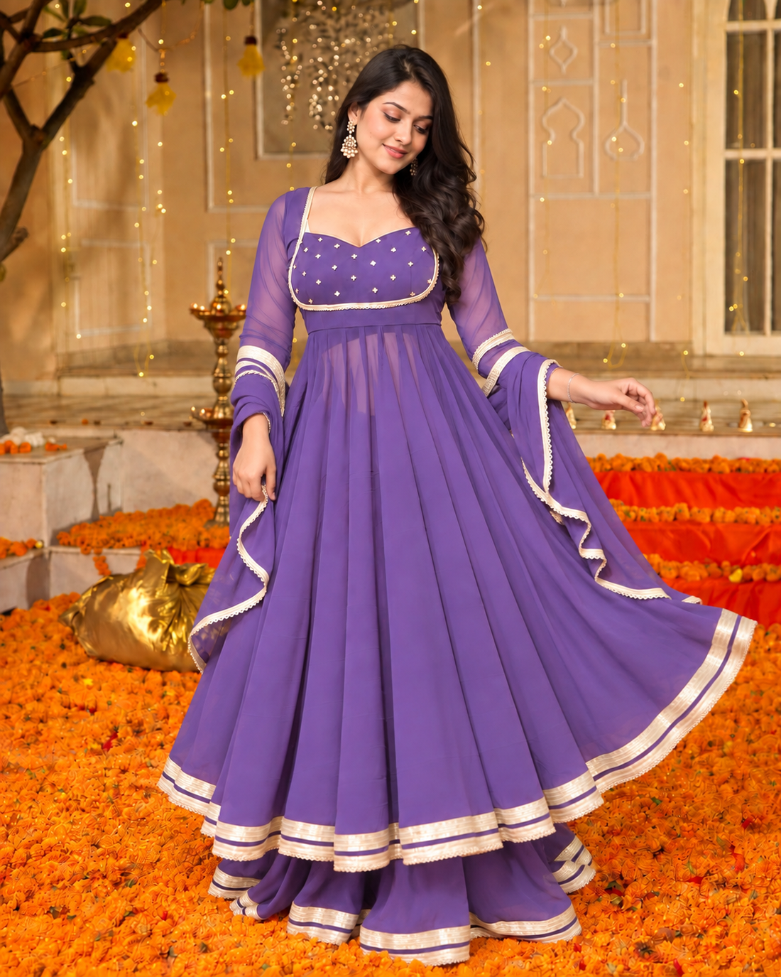Meher Purpal Anarkali Set