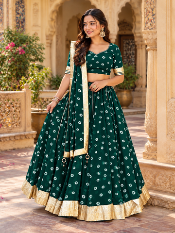 Heritage Green Lehenga Set