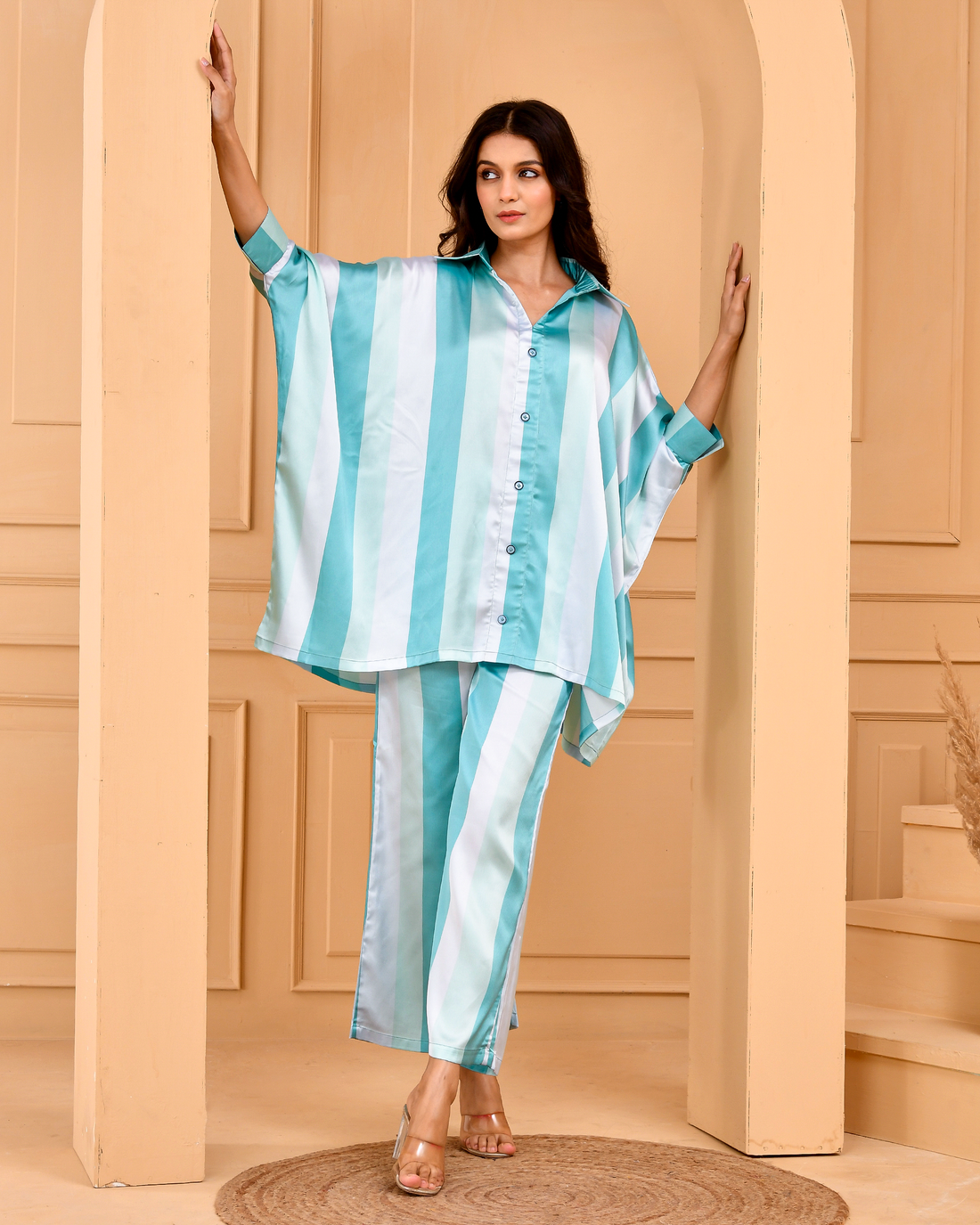 Striped Satin Co-ord Set