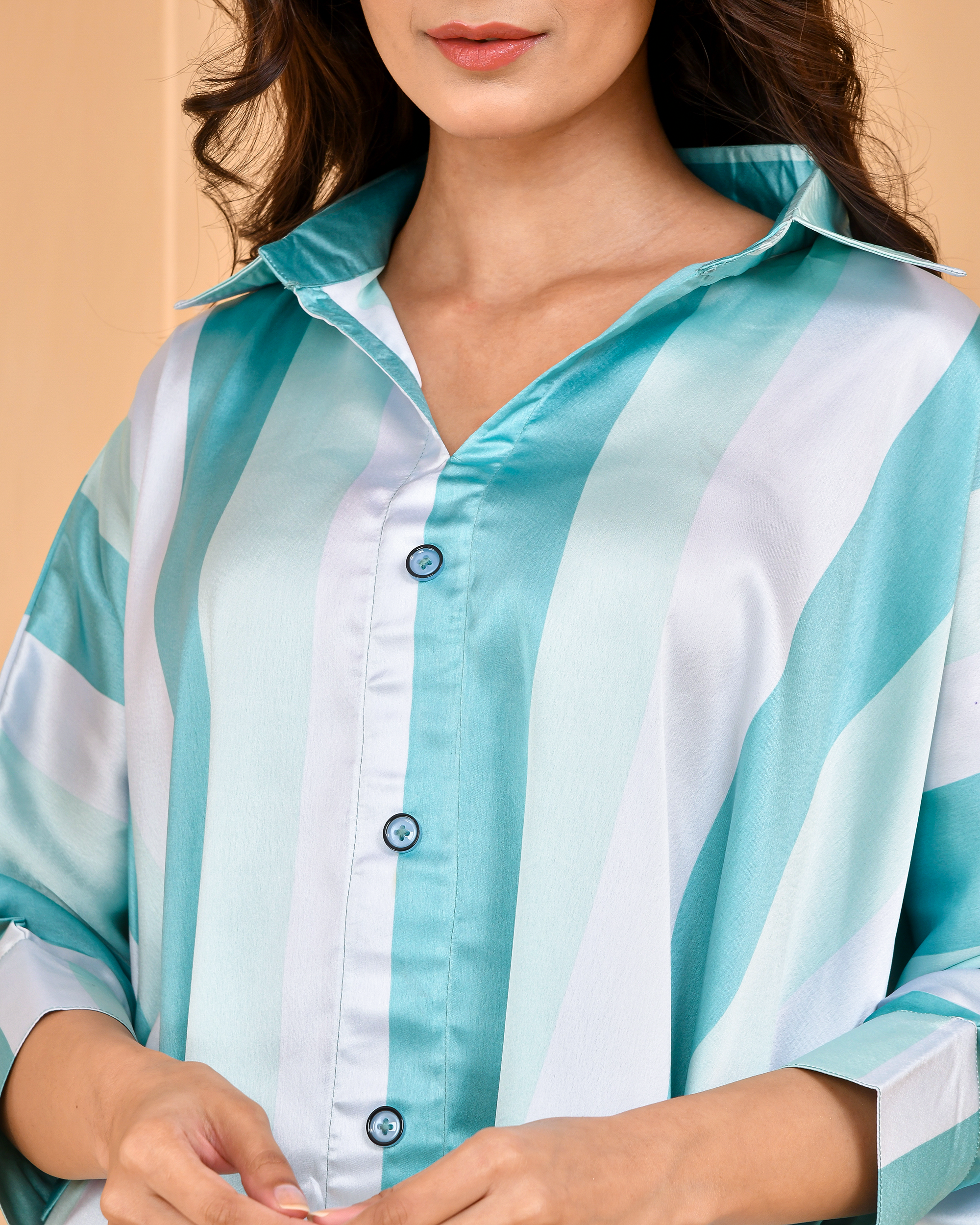 Striped Satin Co-ord Set