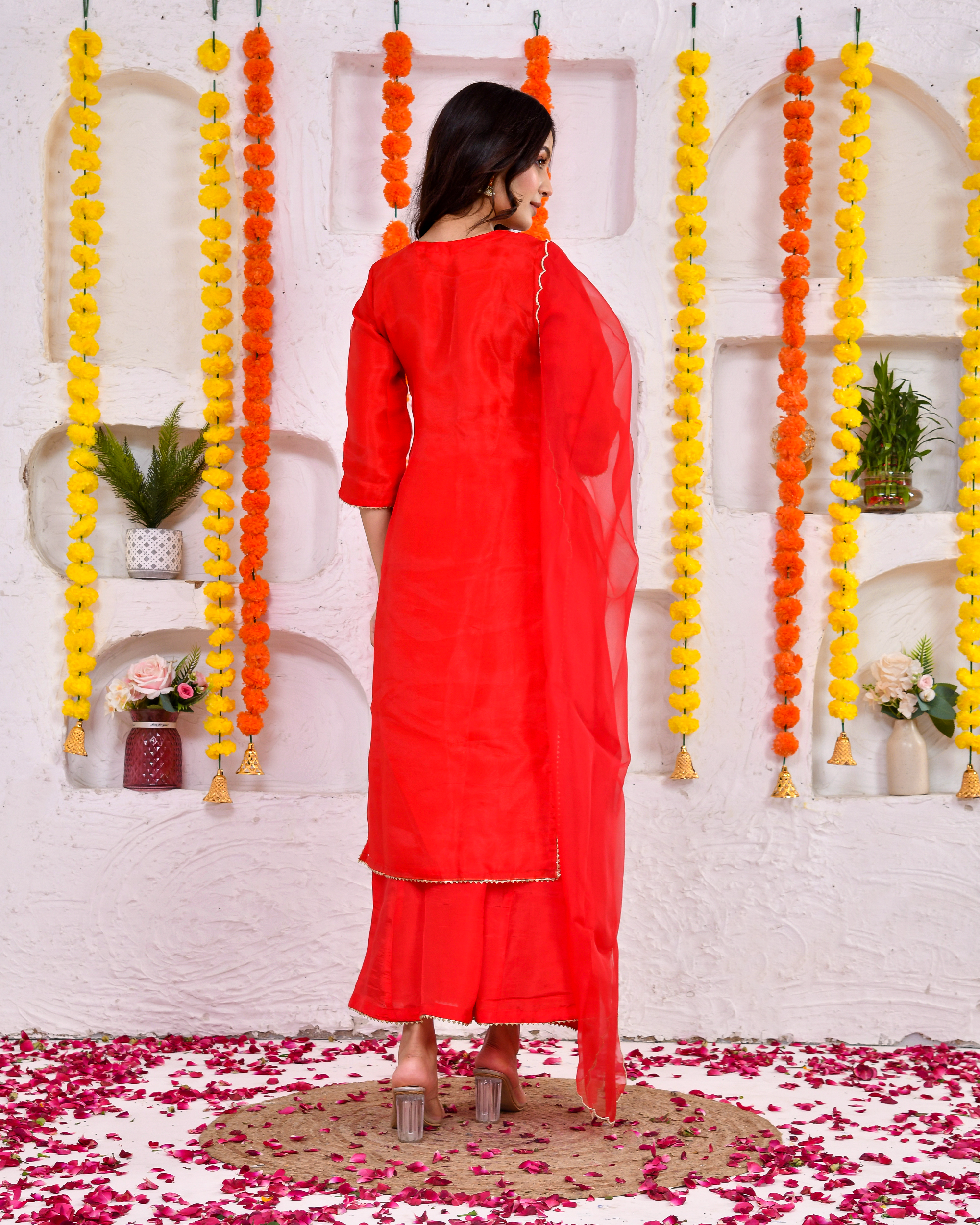 Kumkum Silk Sharara Set With Duppta