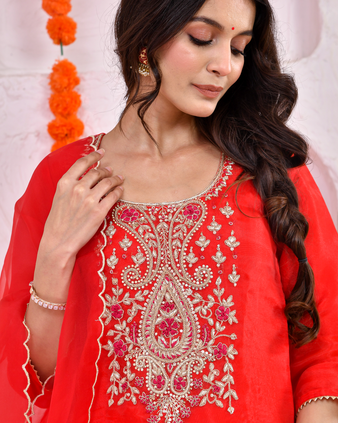 Kumkum Silk Sharara Set With Duppta