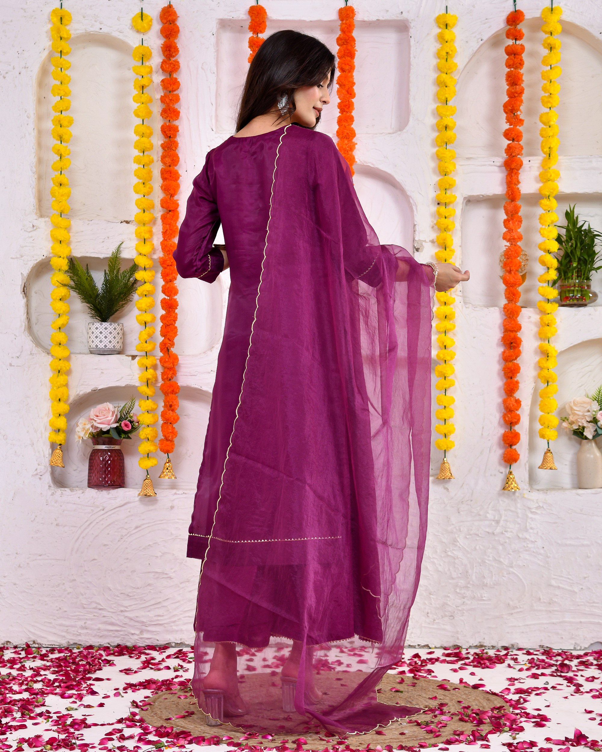 Fairy tale silk Sharara set with Duppta
