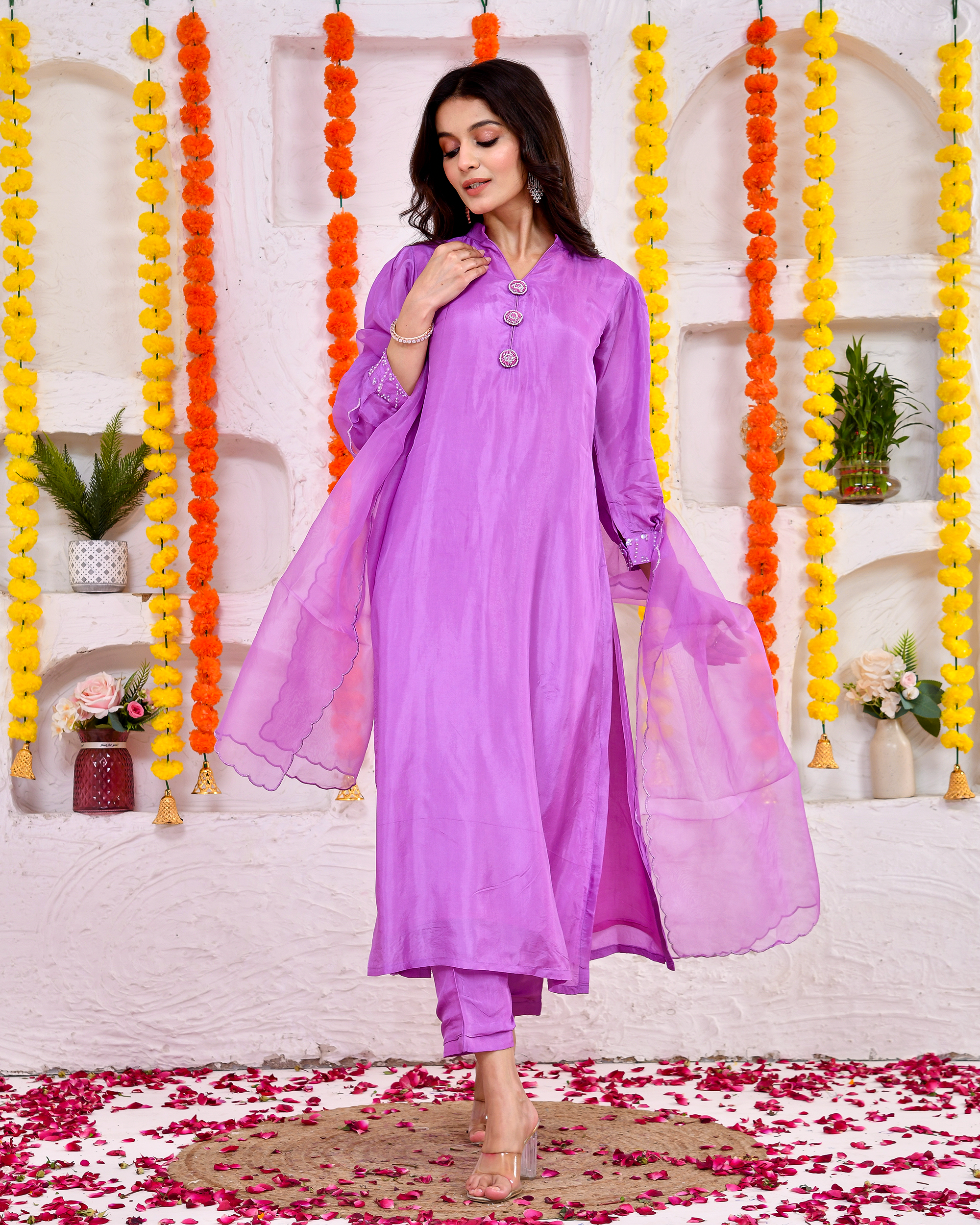 Suhana Silk Suit With Duppta