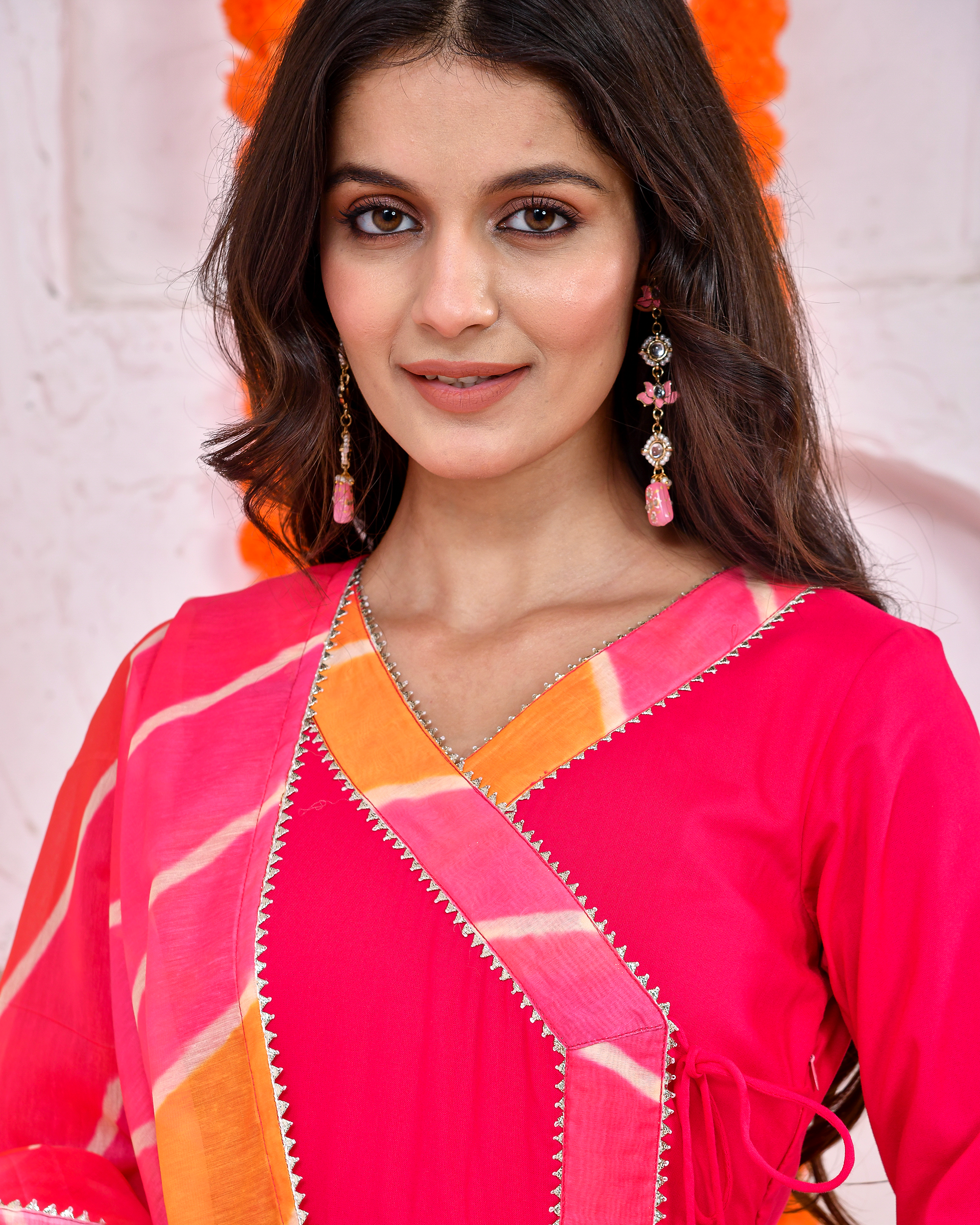 Magenta Pink Suit Set With Duppta
