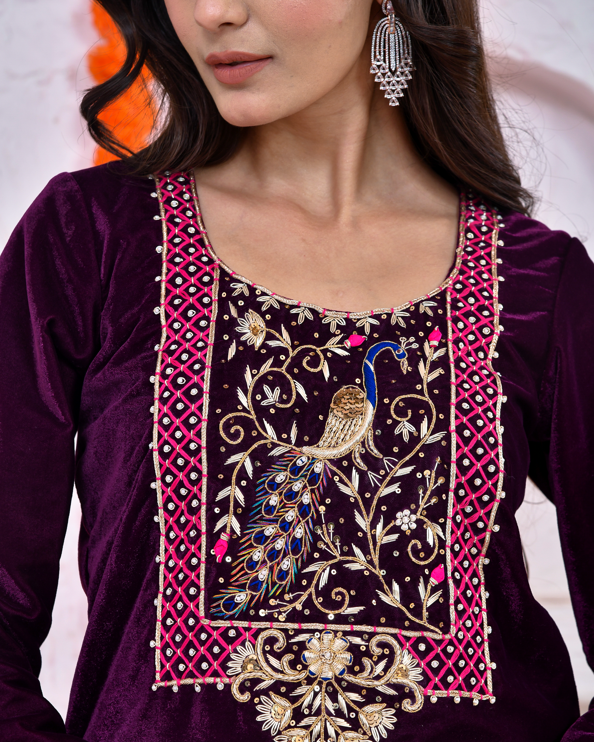 Madhubala Velvet Kurta And Pant